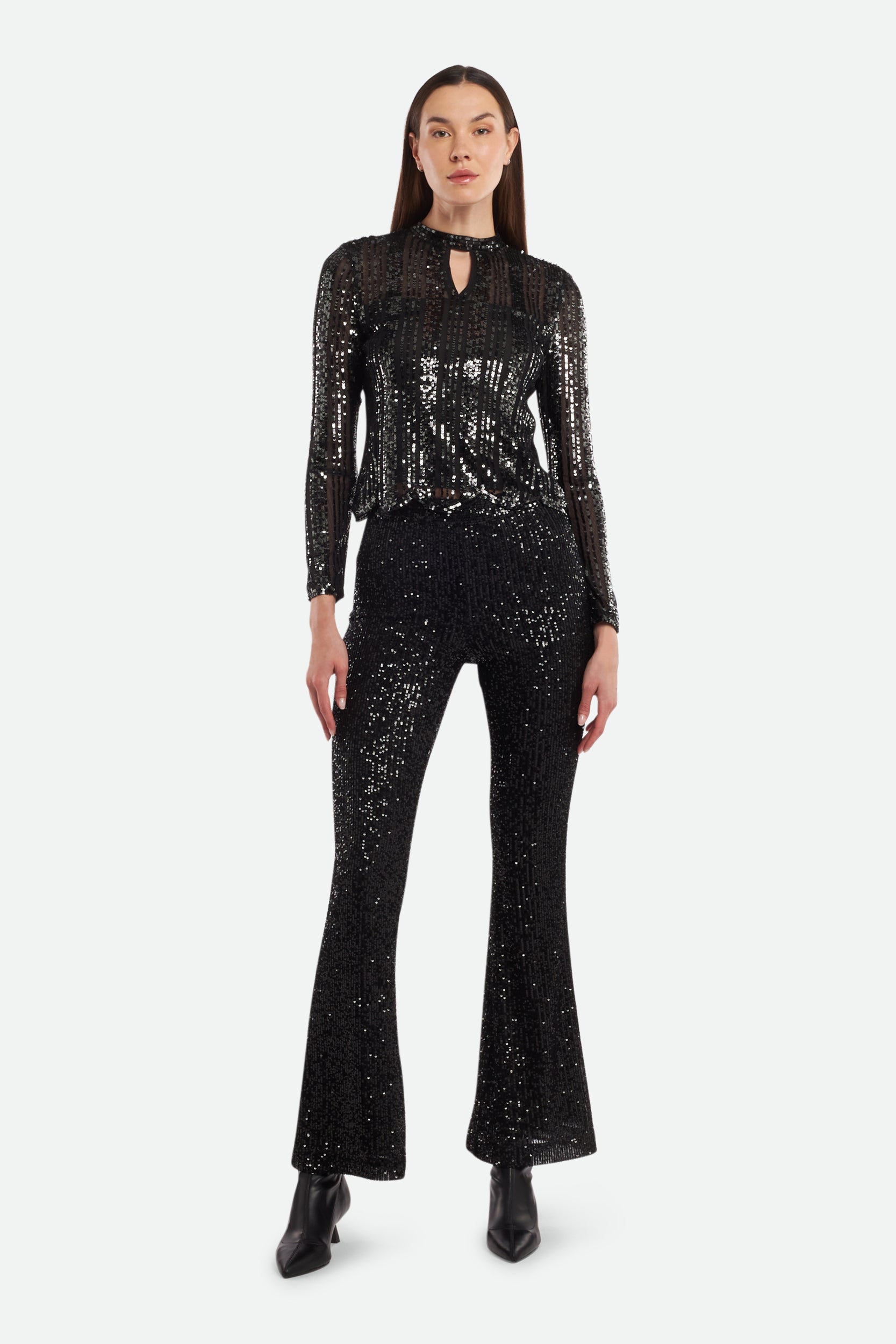 Twinset – Hose in Schwarz „Night of Light Schwarz