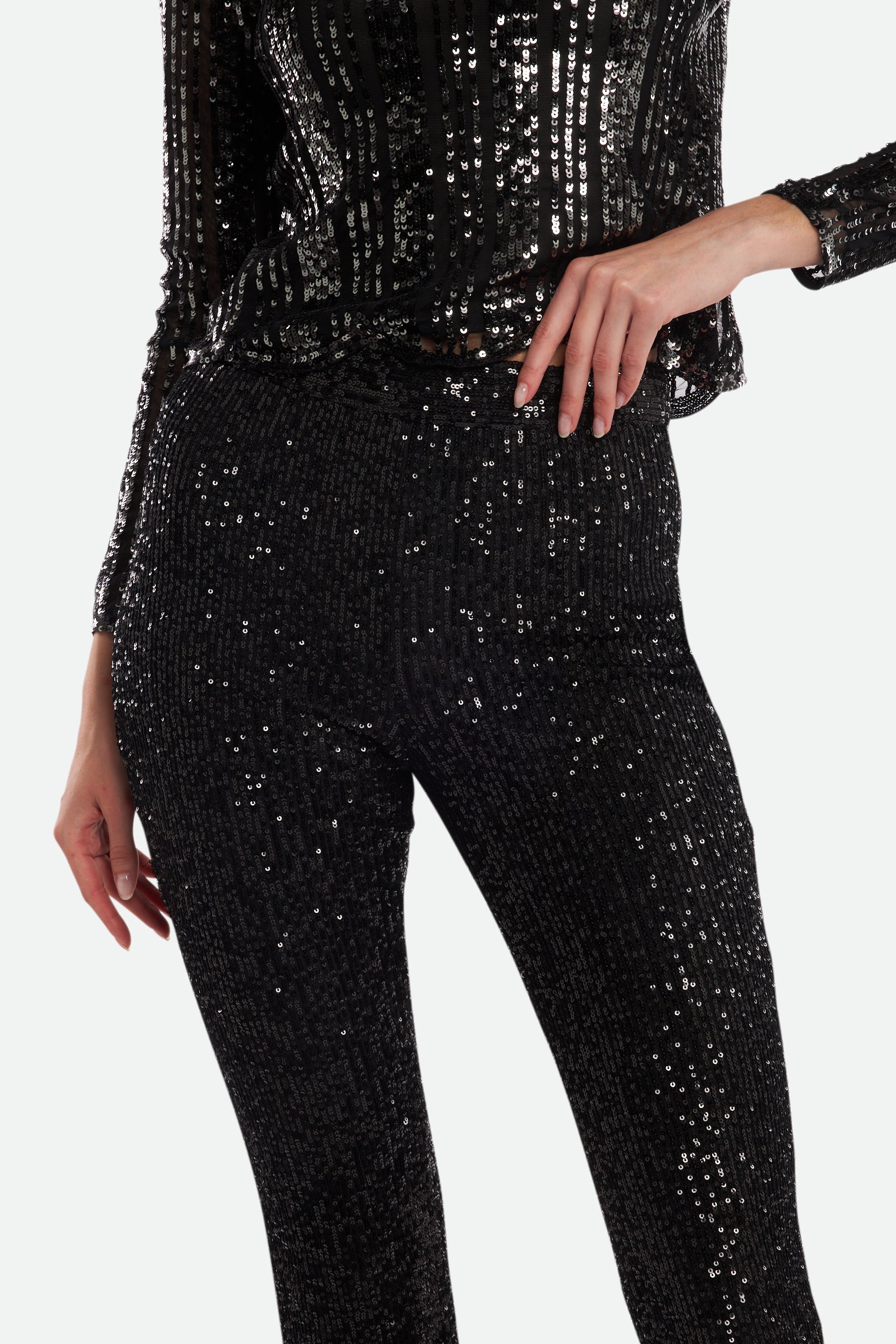 Twinset – Hose in Schwarz „Night of Light Schwarz