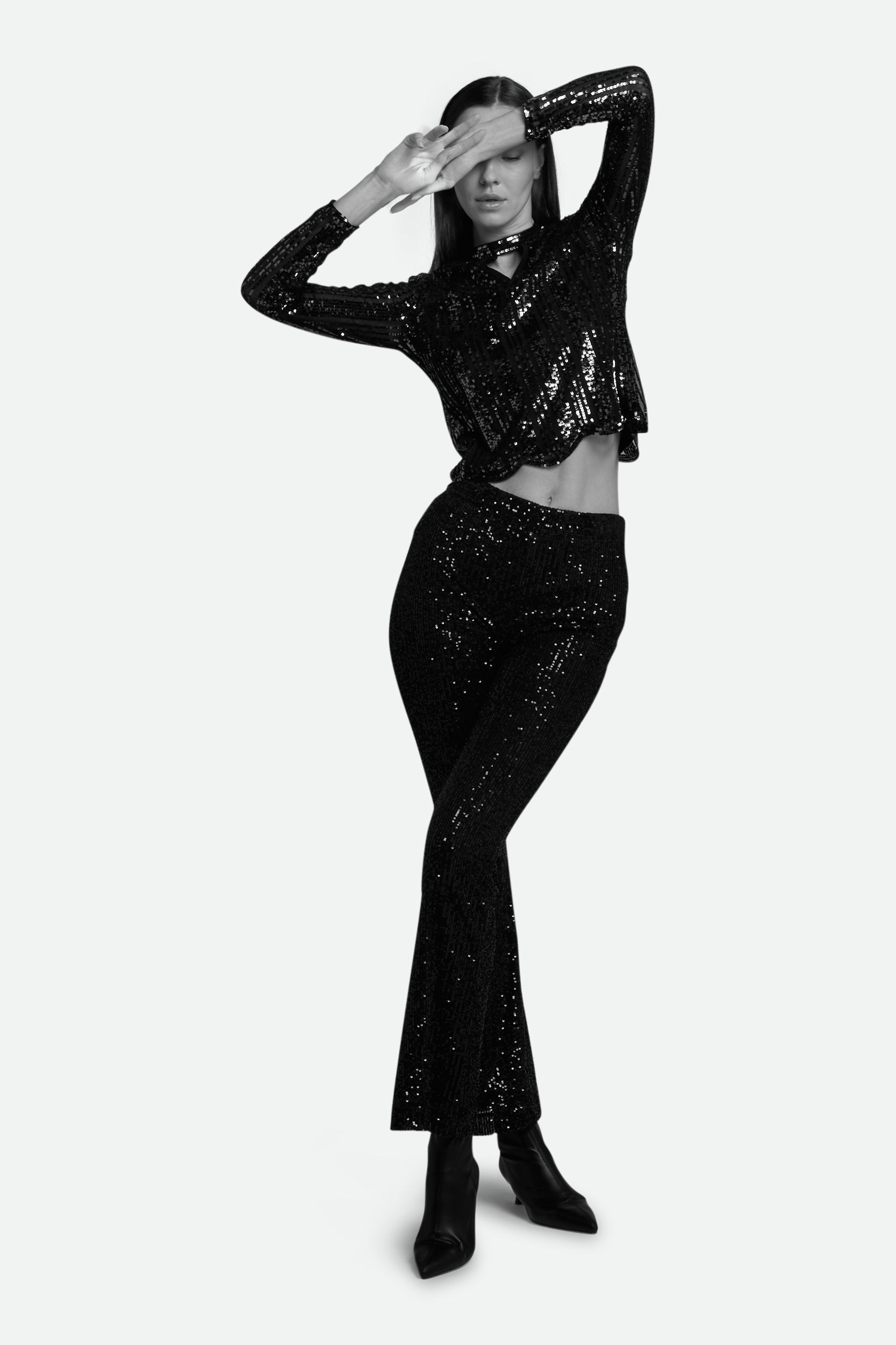 Twinset – Hose in Schwarz „Night of Light Schwarz