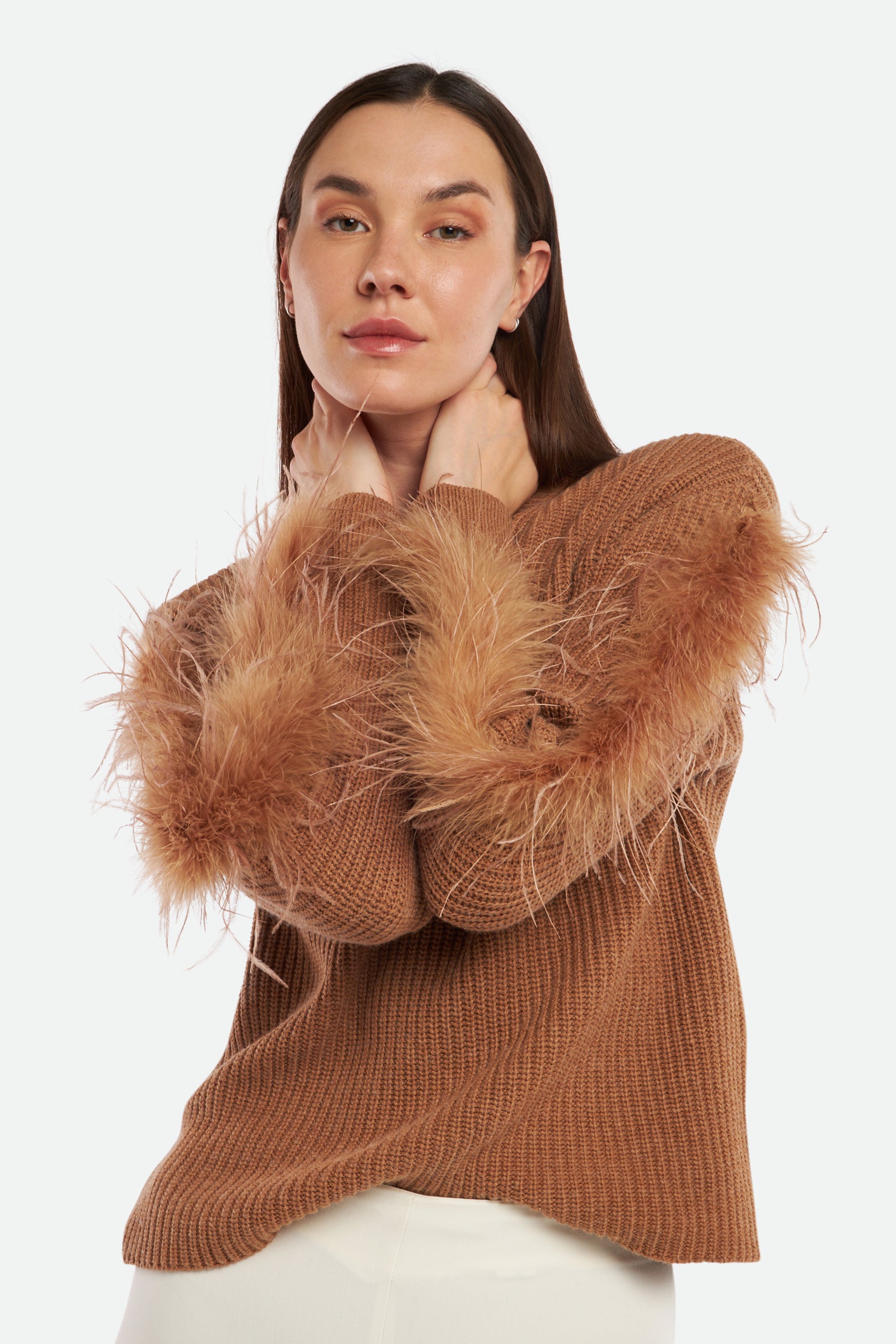 Twinset Pull in Cob Stitch-Strick