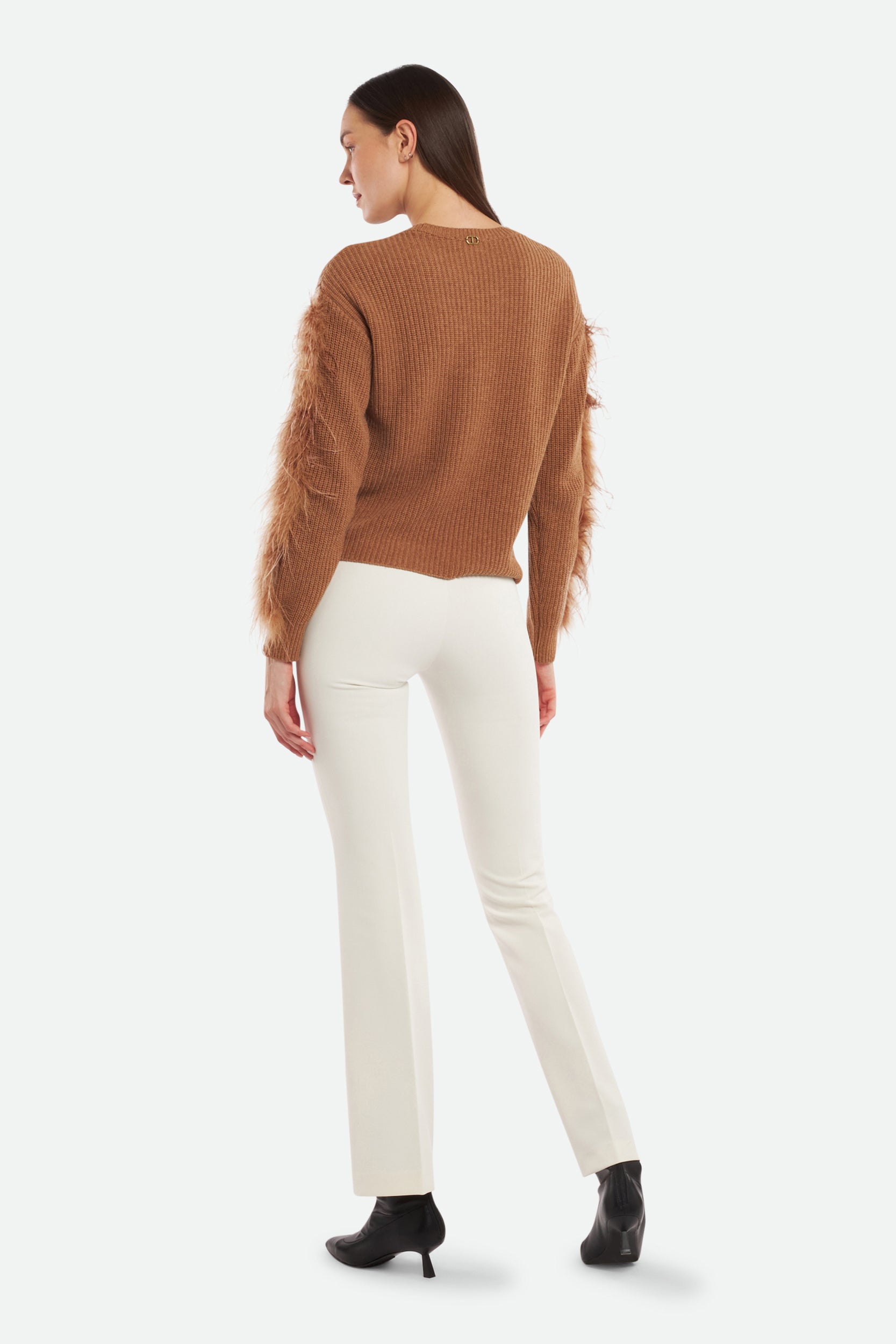 Weiße Hose mit hoher Taille Twinset