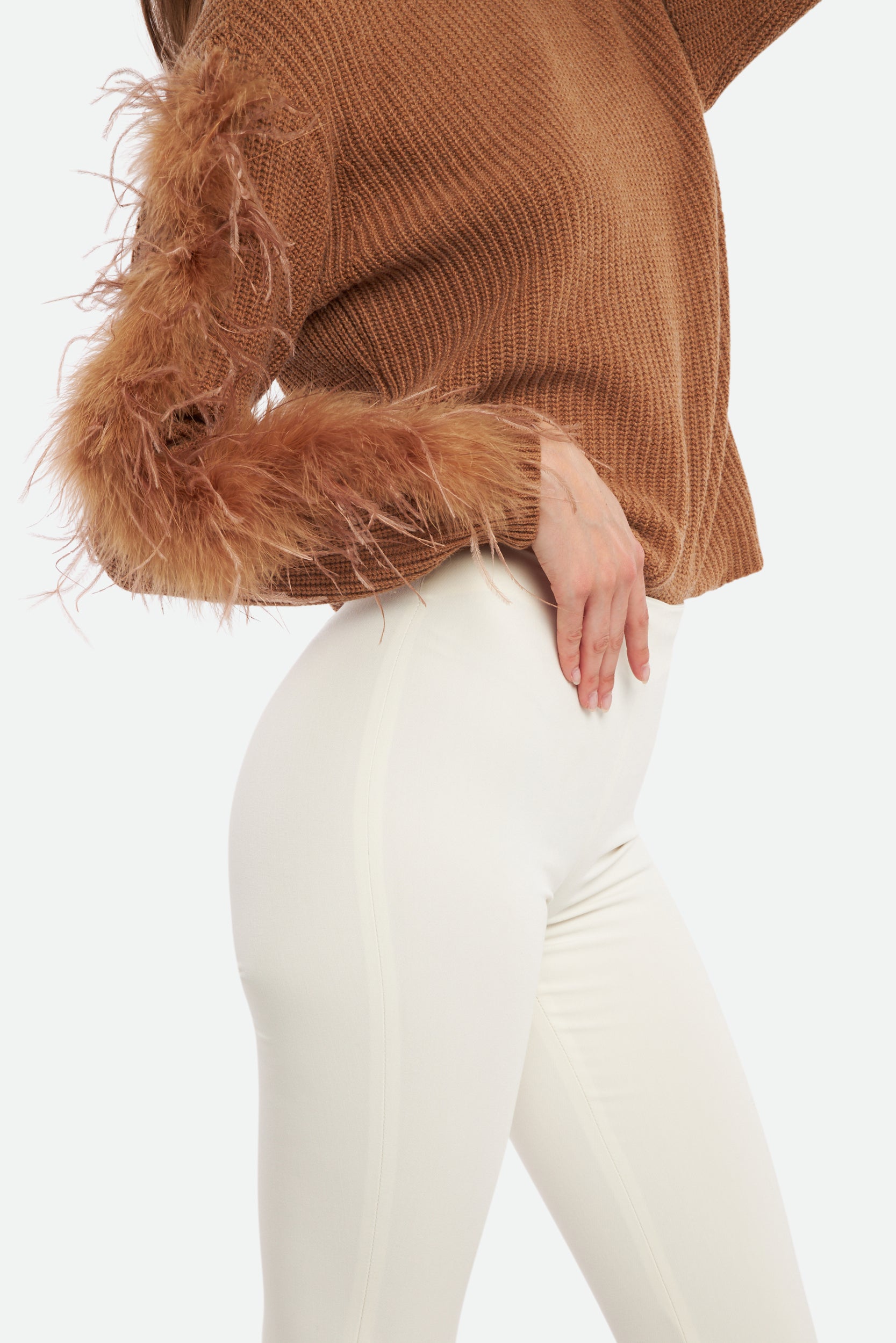Weiße Hose mit hoher Taille Twinset