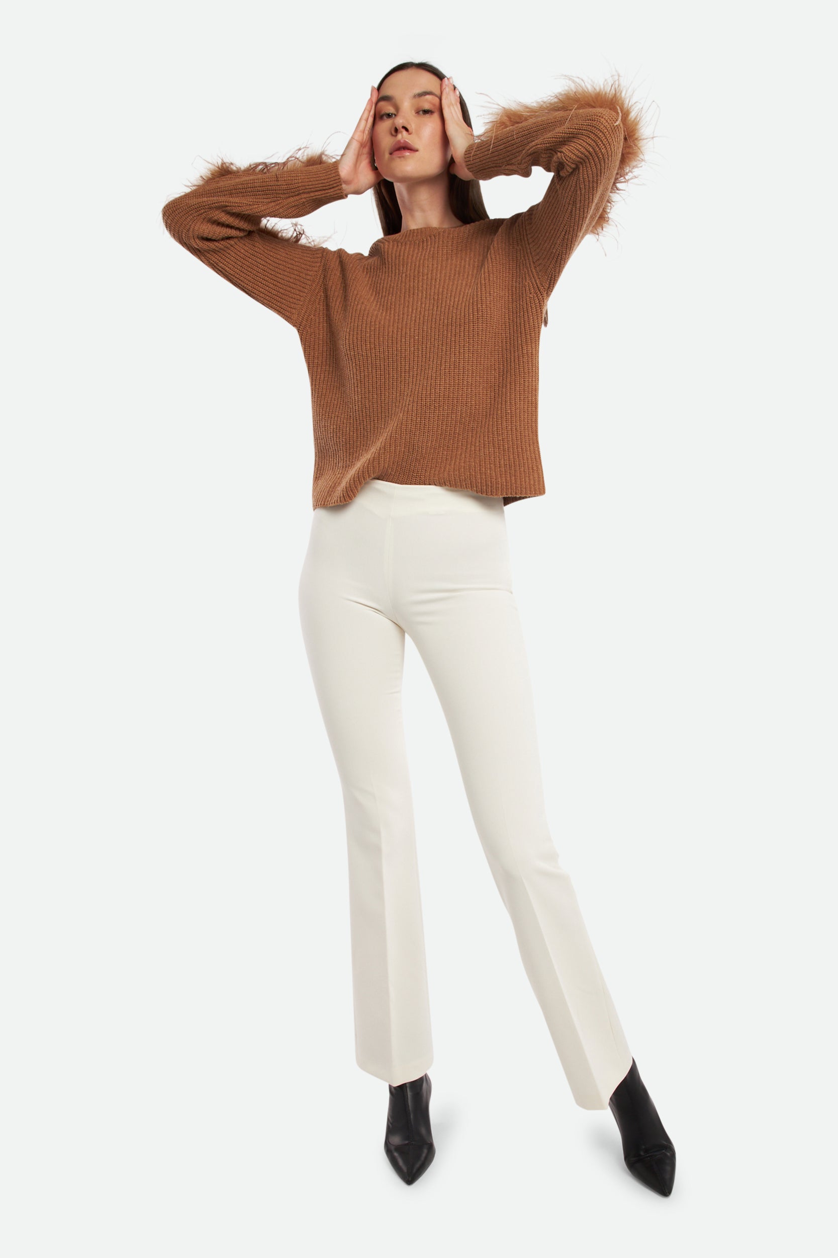 Weiße Hose mit hoher Taille Twinset
