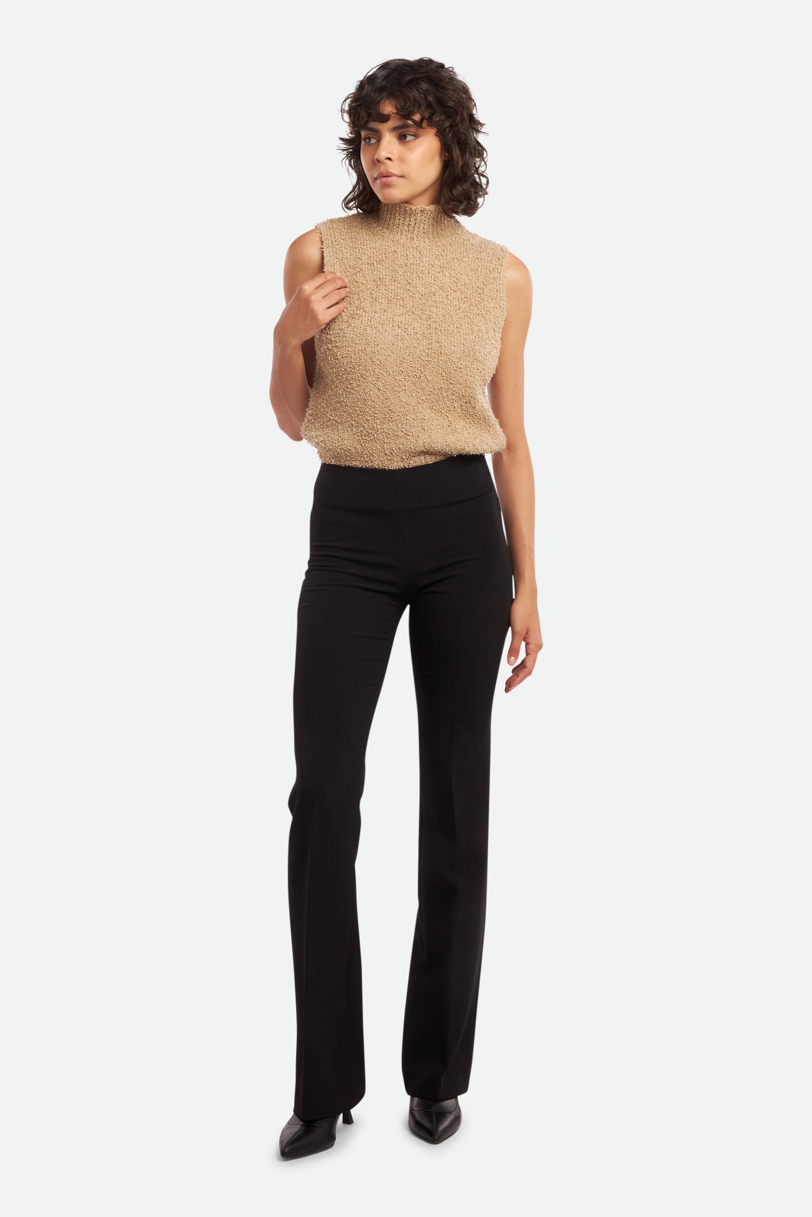Schwarz Techno-Hose mit hohem Bund Twinset