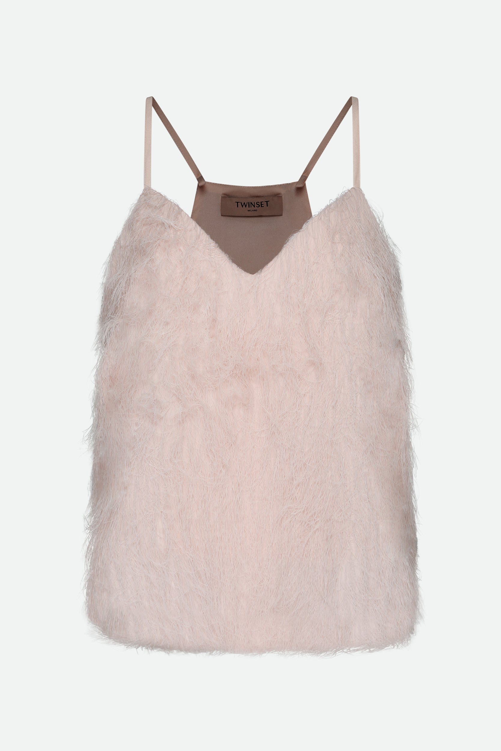 Twinset Top Piume Rose