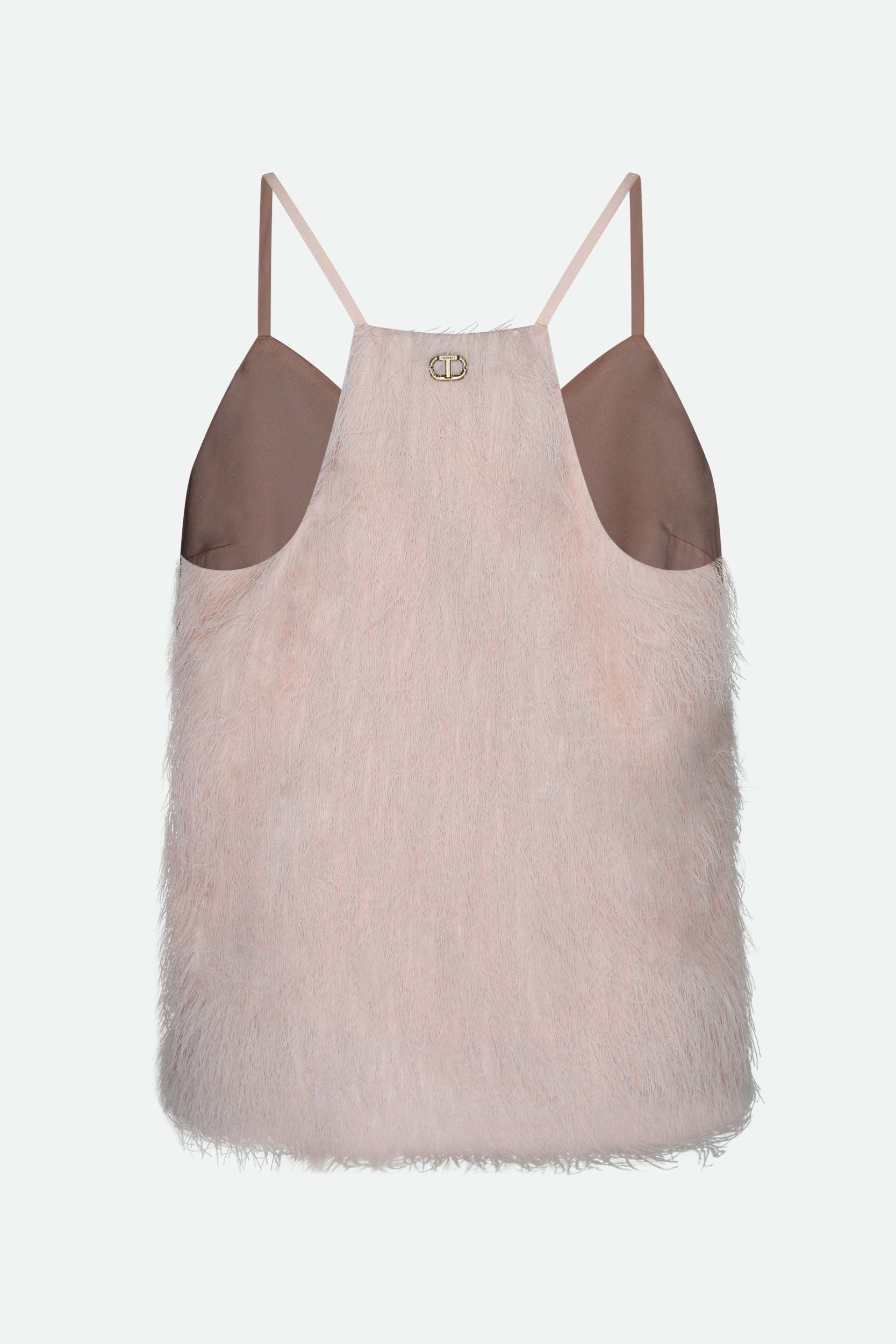 Twinset Top Piume Rose