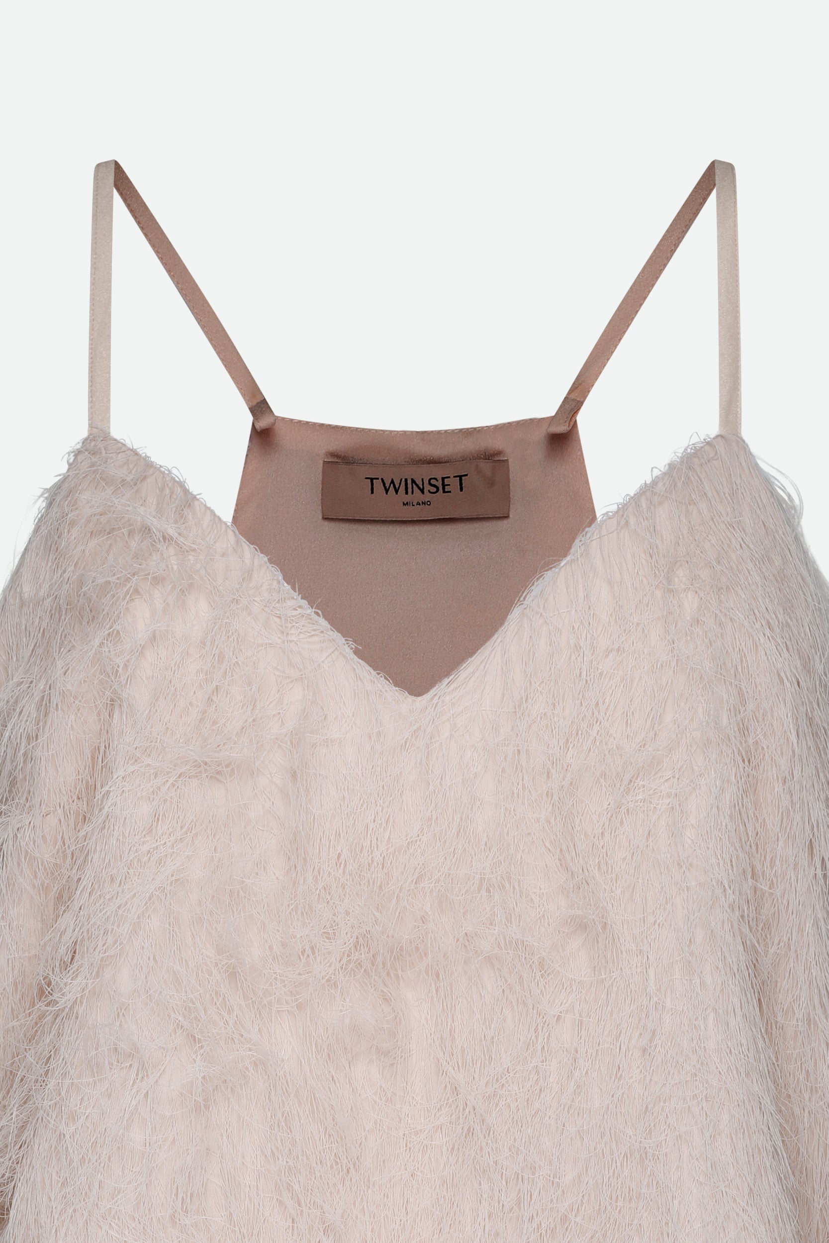Twinset Top Piume Rose