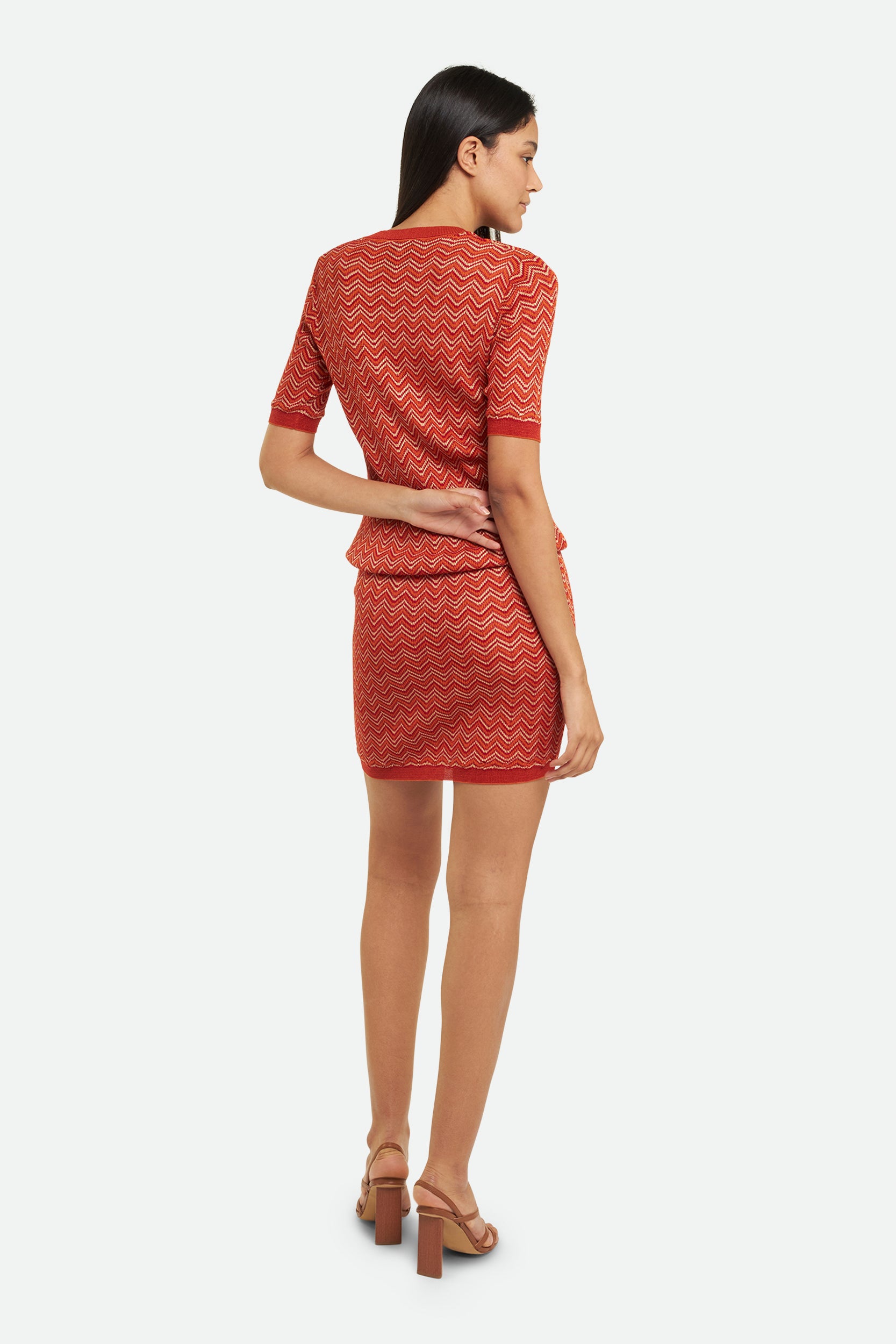 M Missoni Rote Midikleid