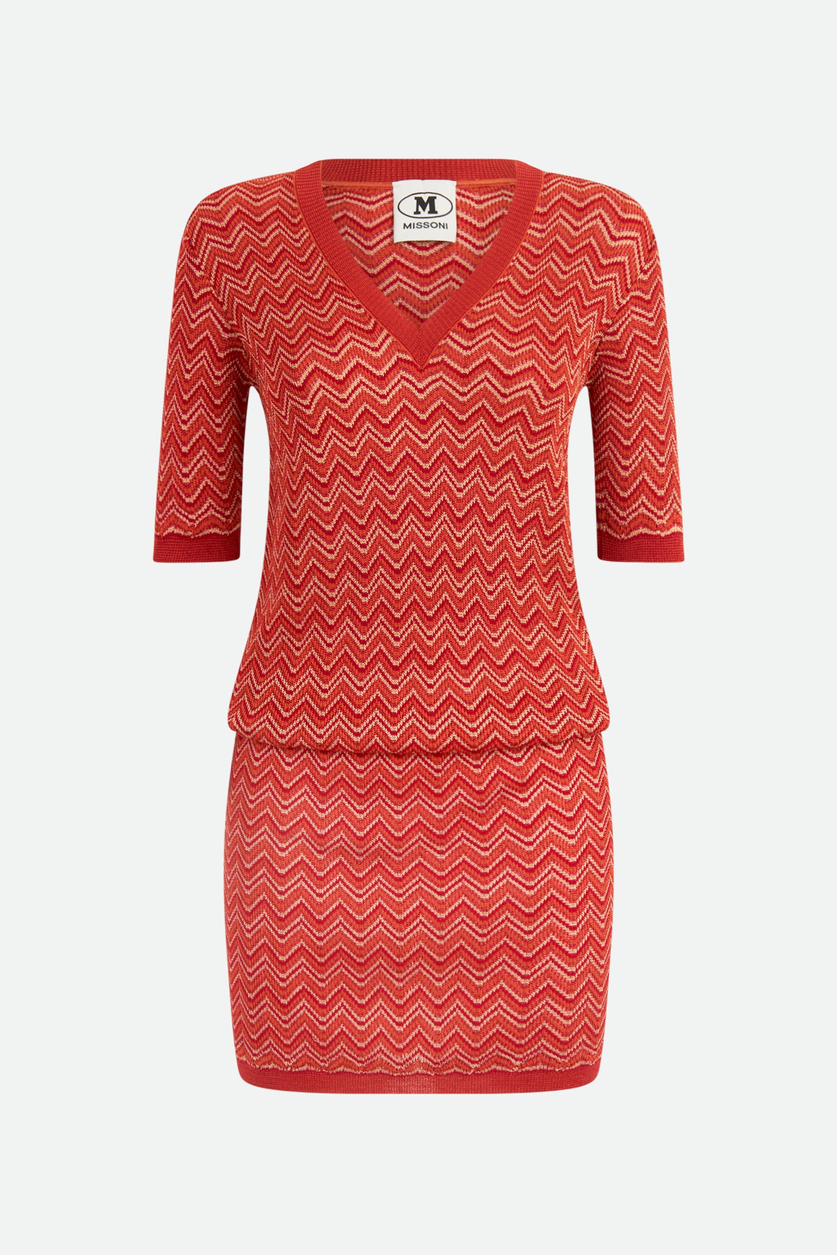 M Missoni Rote Midikleid