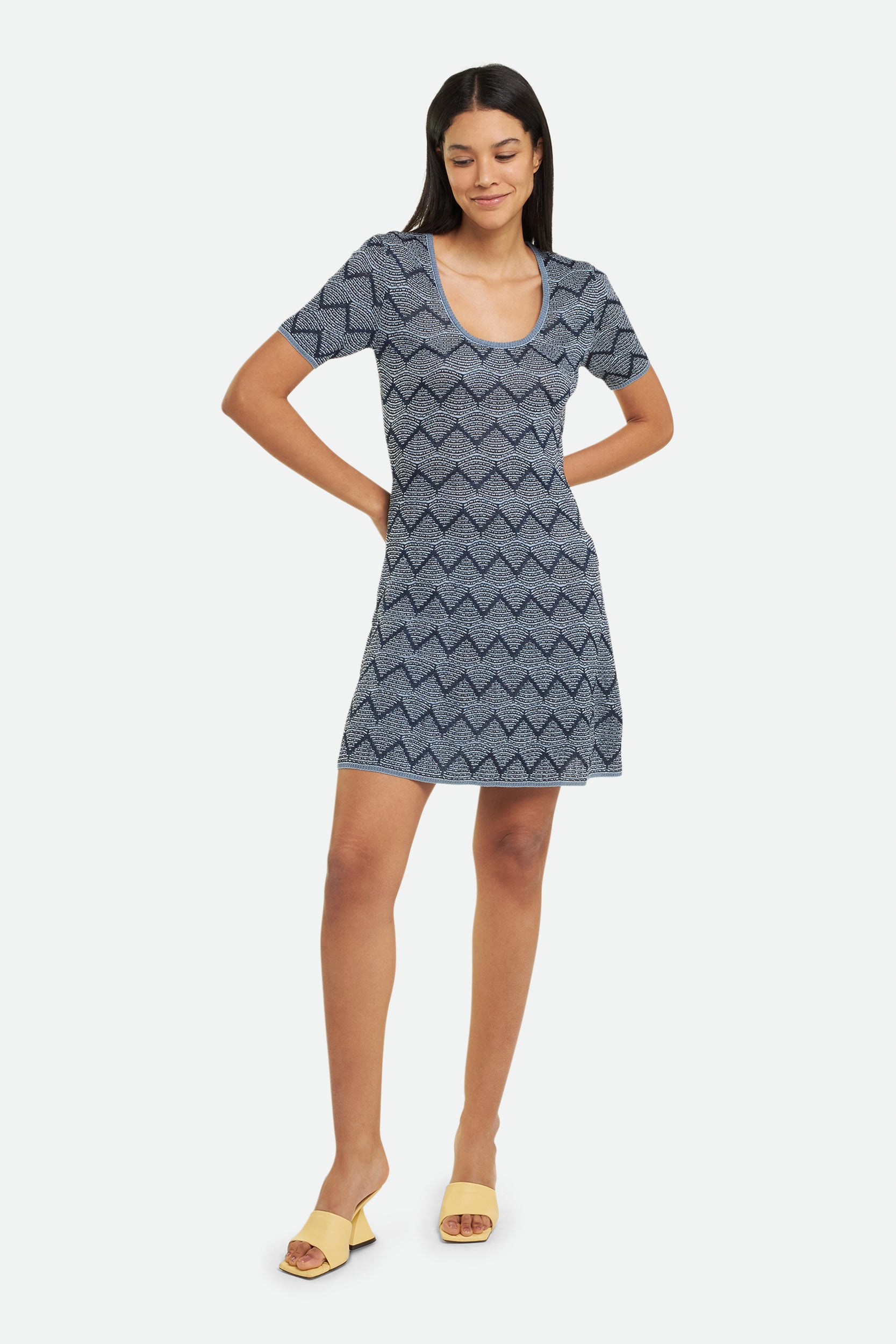 M Missoni Blau Kleid
