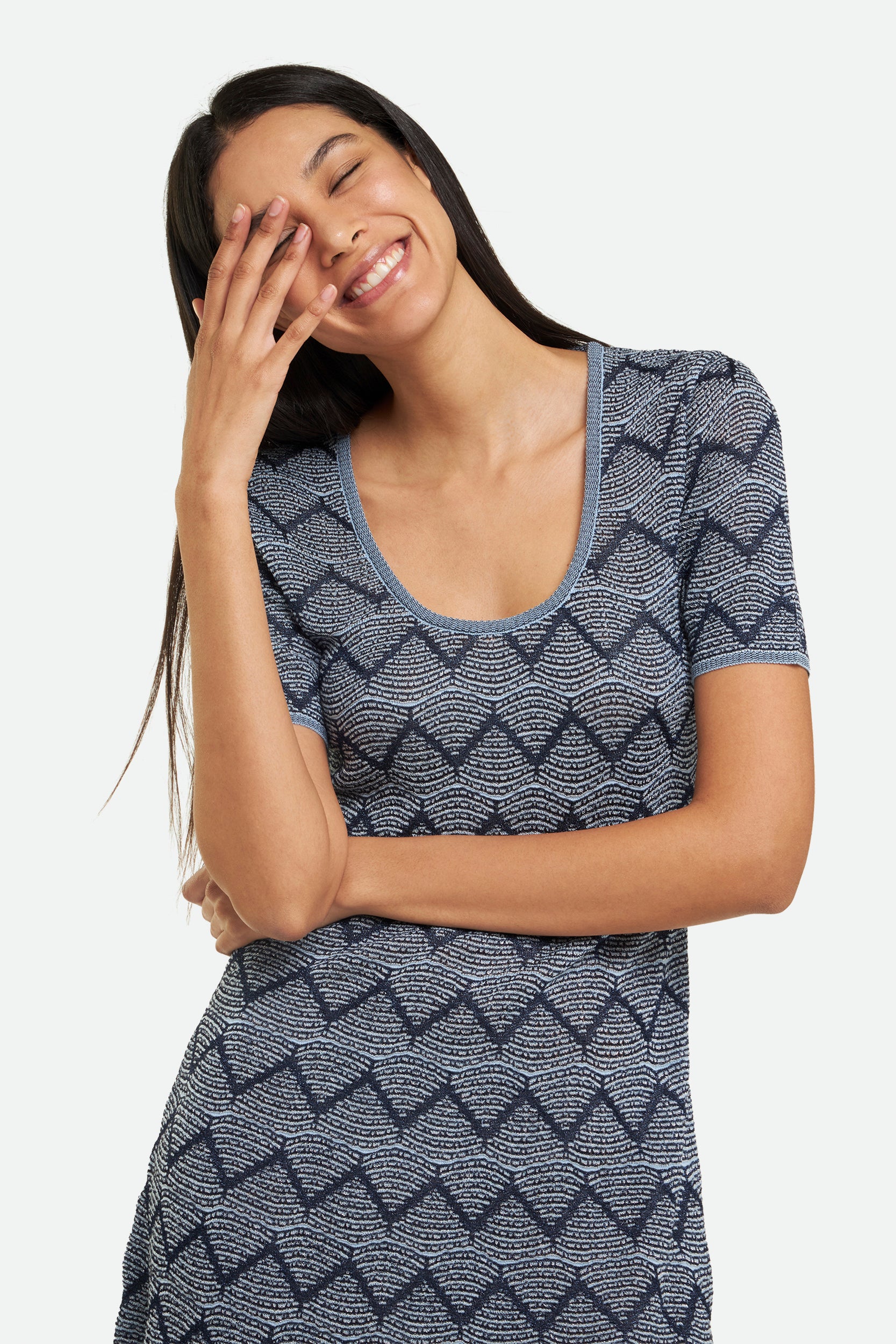 M Missoni Blau Kleid