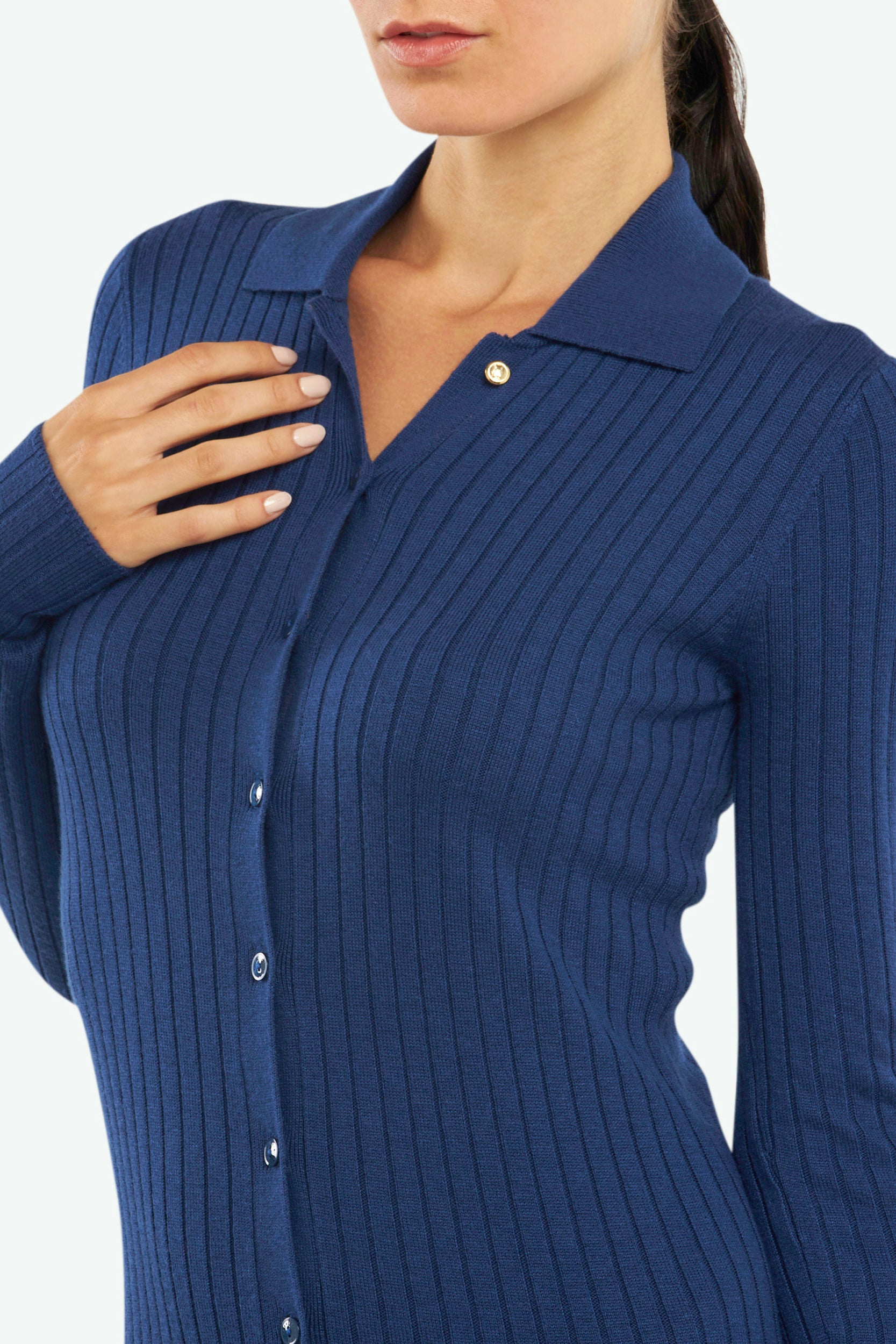 Patrizia Pepe Blau Hemdkleid