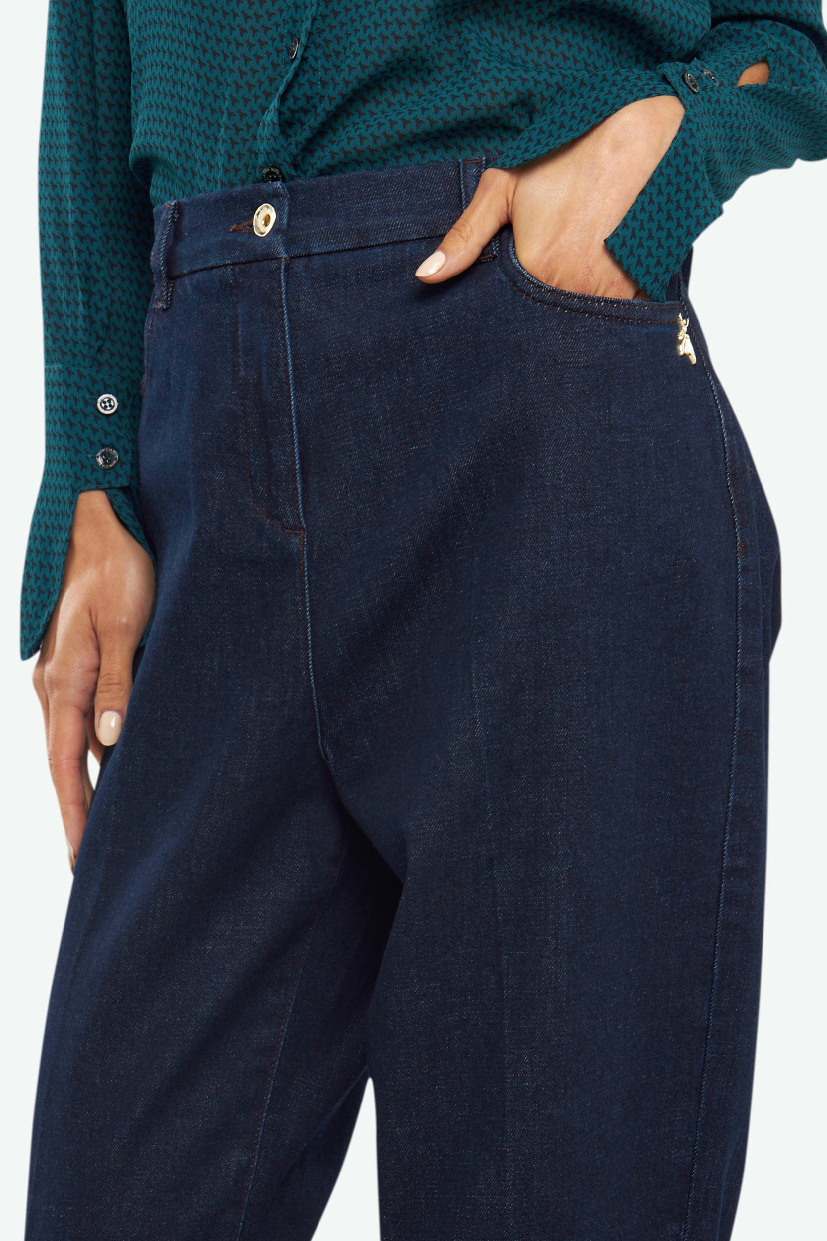 Patrizia Pepe High Rise Blaue Hose