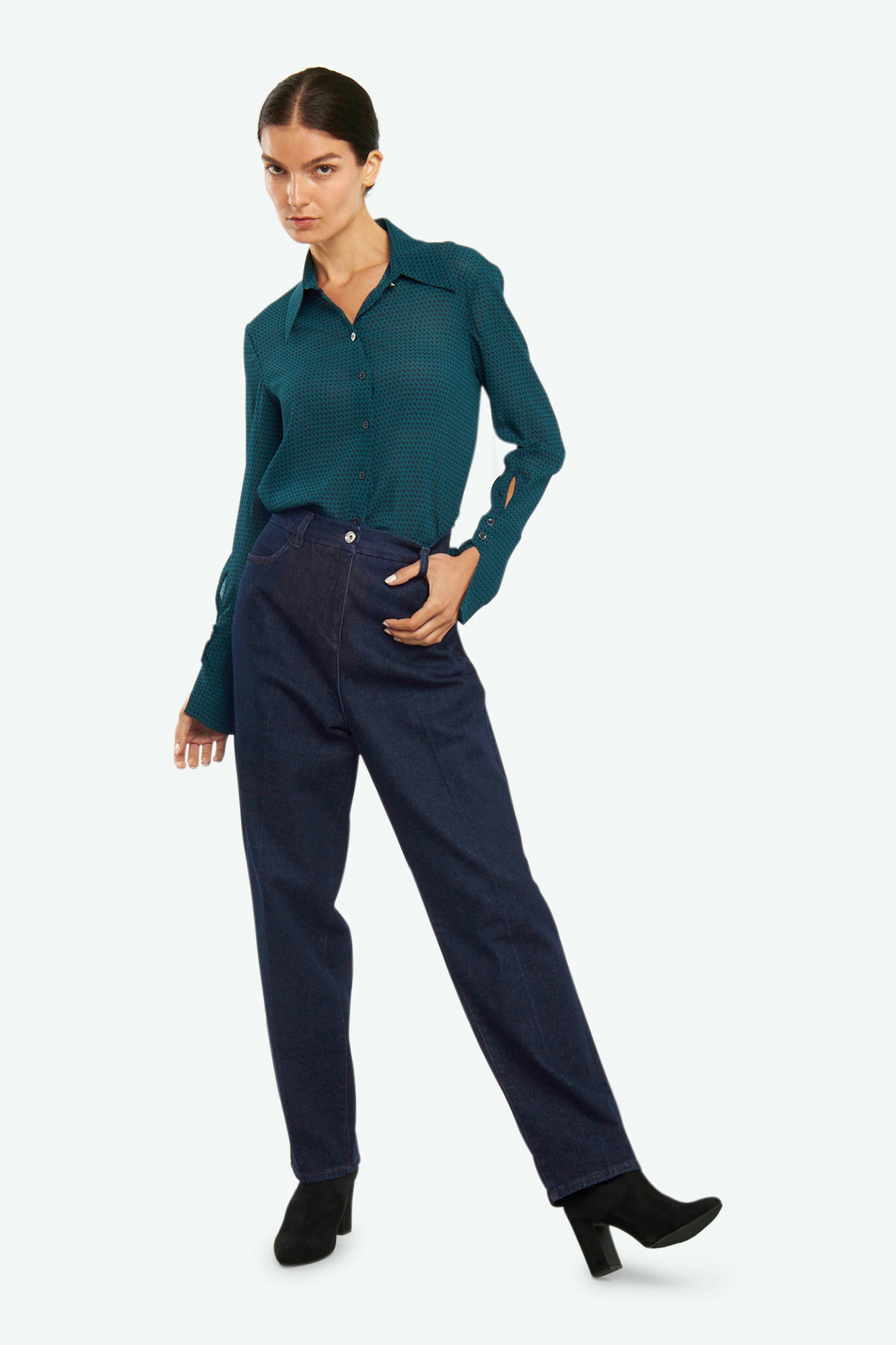 Patrizia Pepe High Rise Blaue Hose