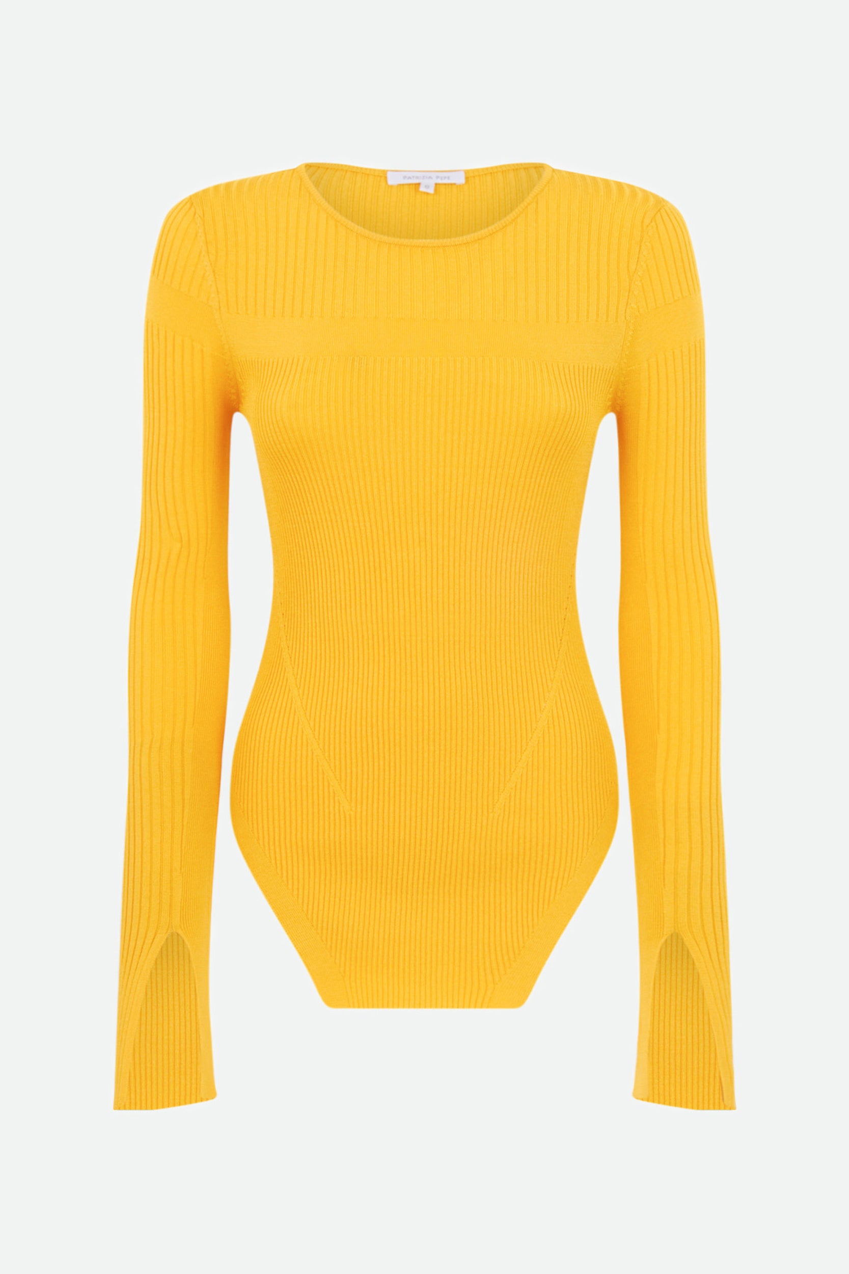 Gelbe gerippter Pullover Patrizia Pepe