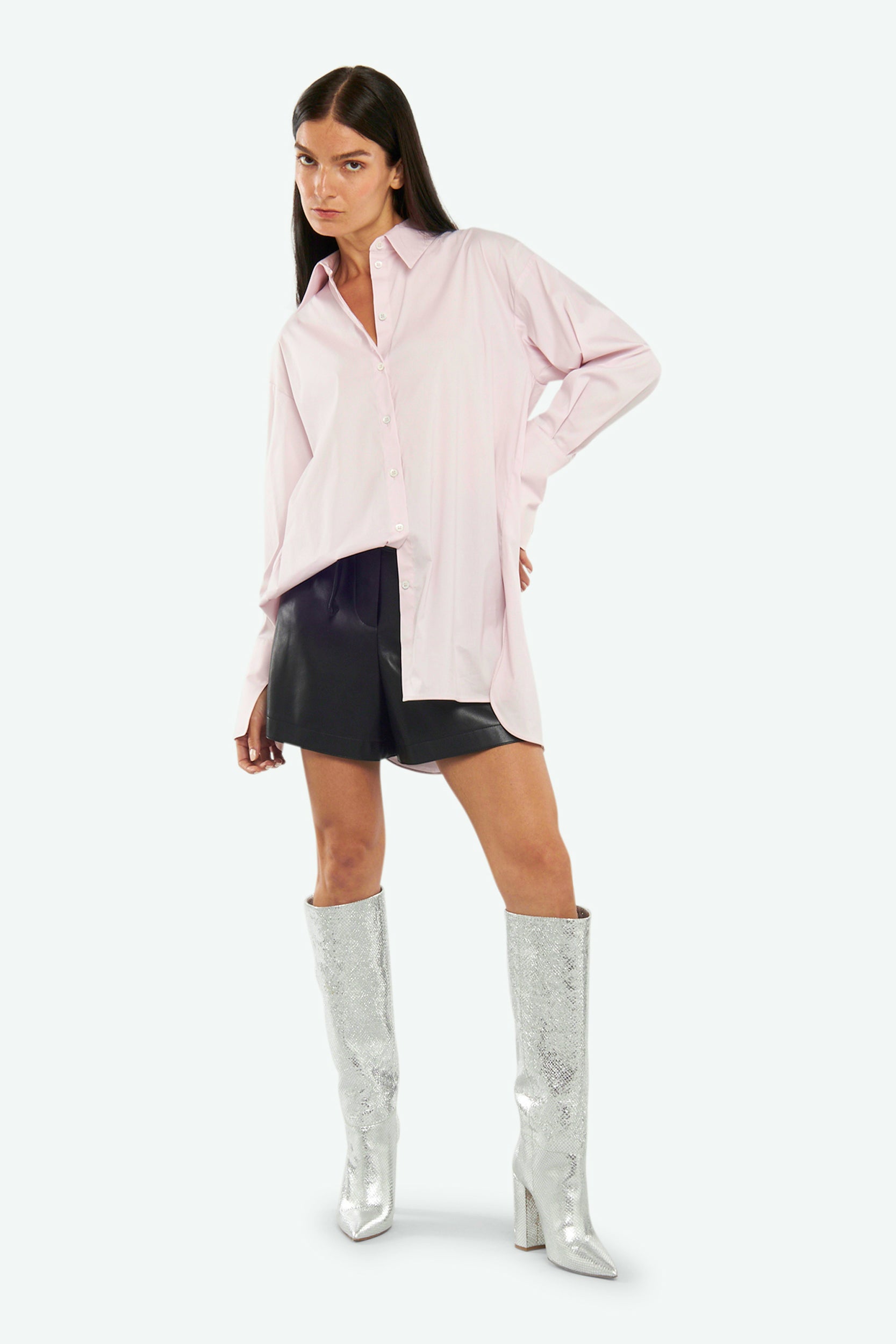 Patrizia Pepe Rose Oversize-Hemd