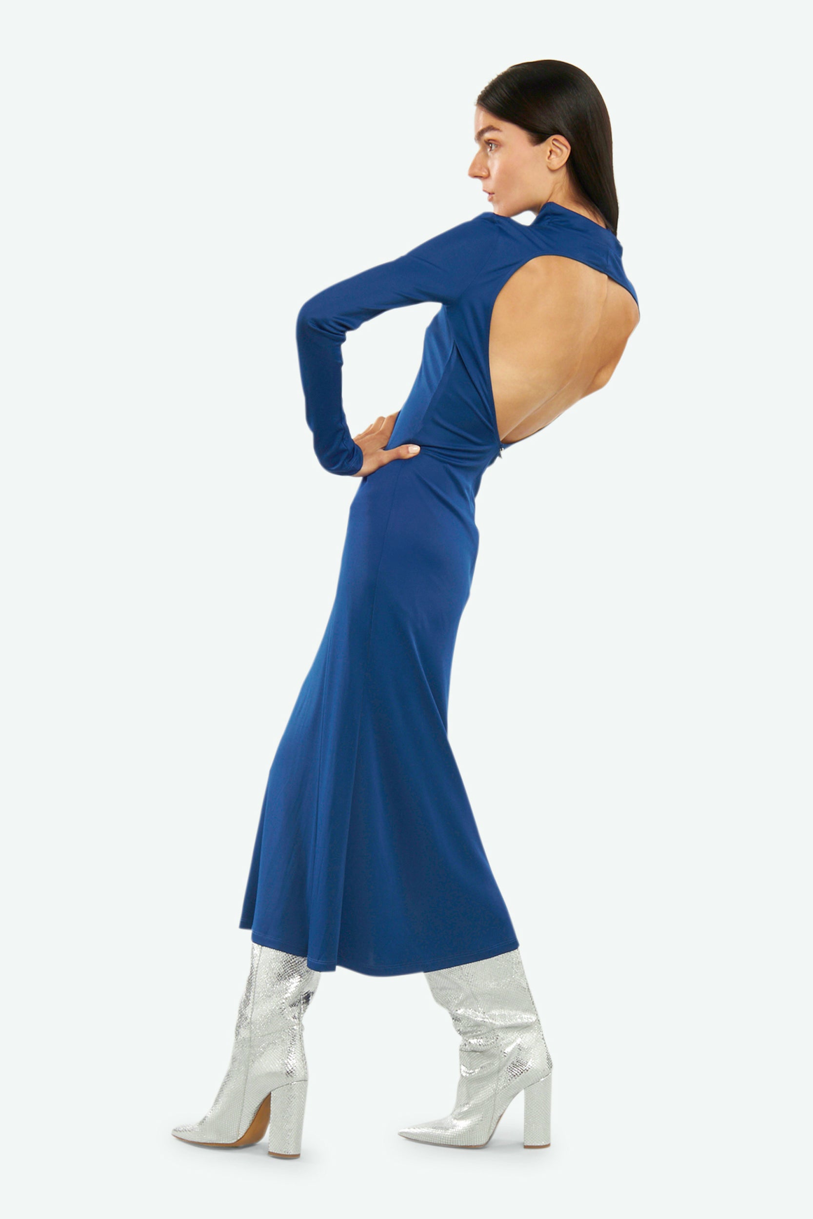 Patrizia Pepe Langes Blau Kleid