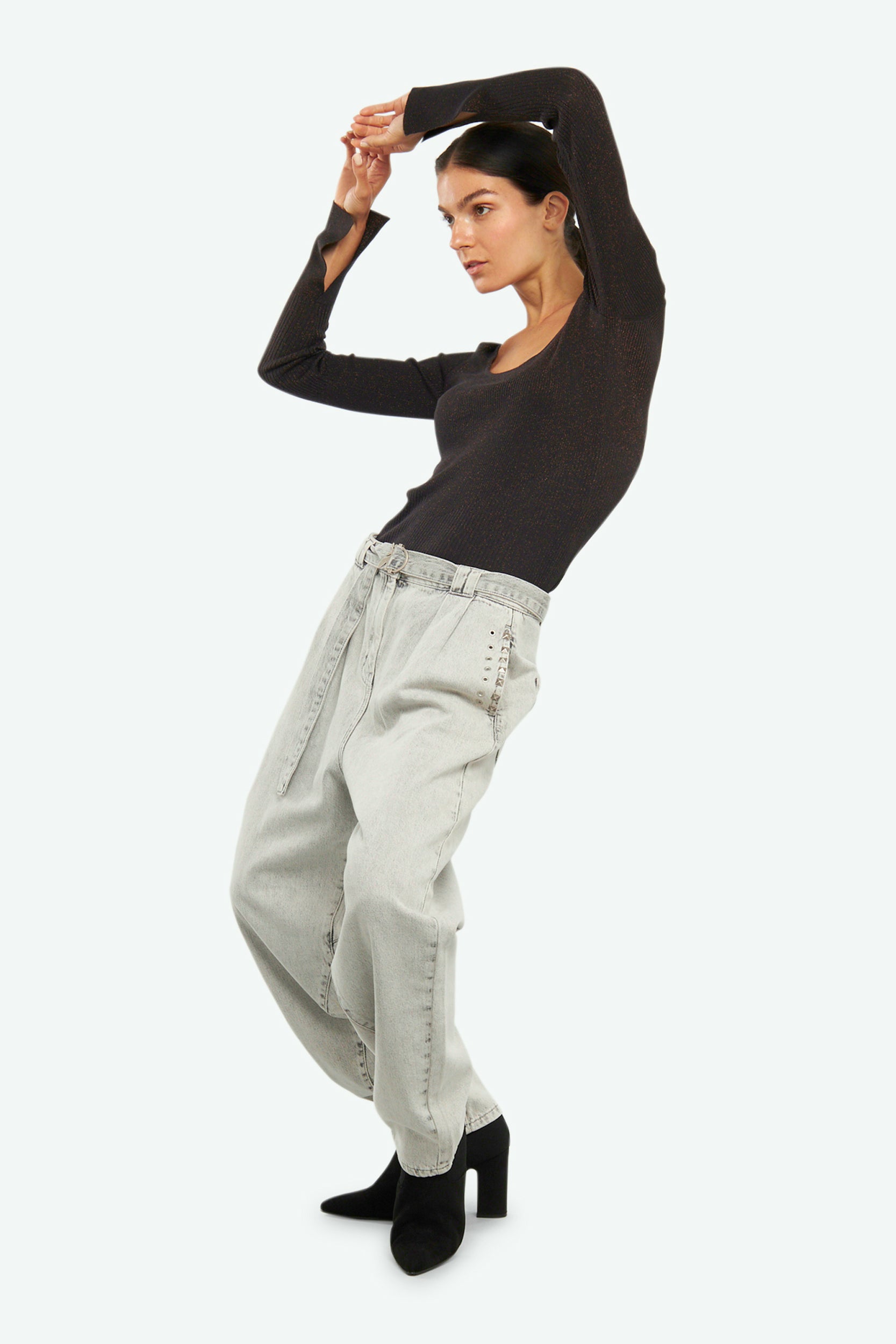 Patrizia Pepe Jeans Grau Relax Fit