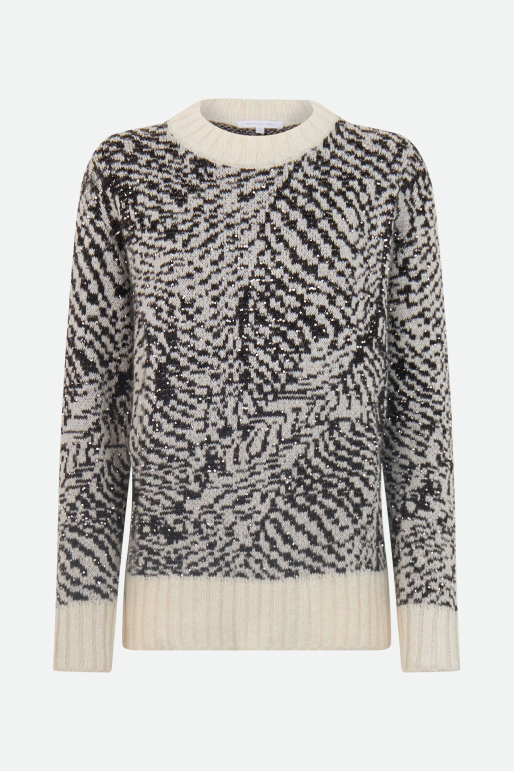 Patrizia Pepe Weiße Jacquardpullover