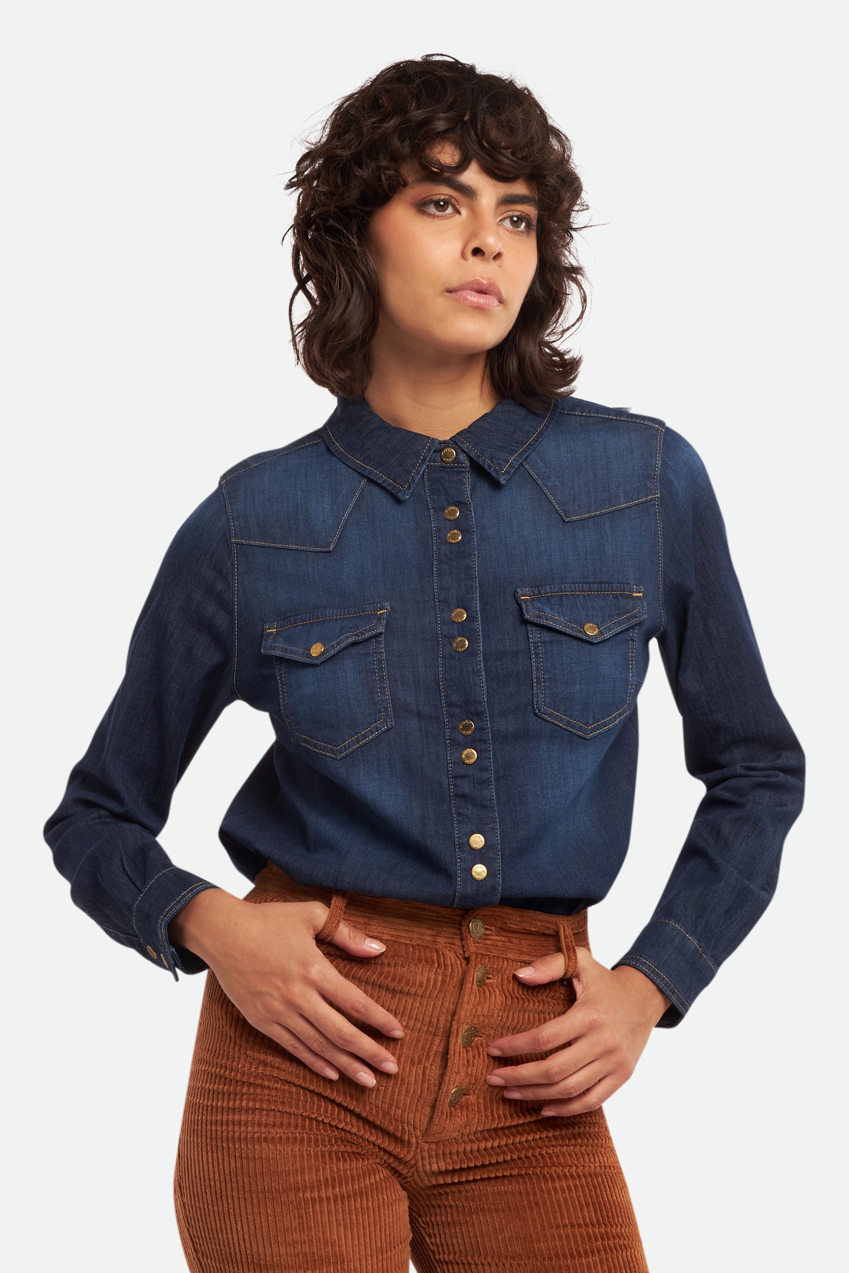 Pinko Blau Jeanshemd