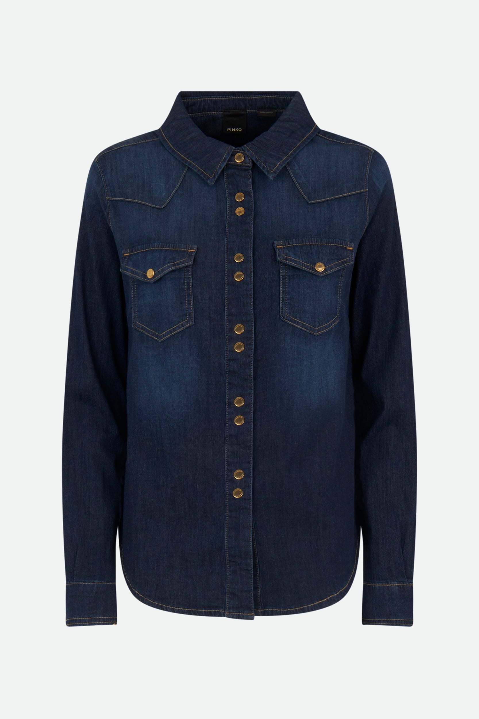 Pinko Blau Jeanshemd