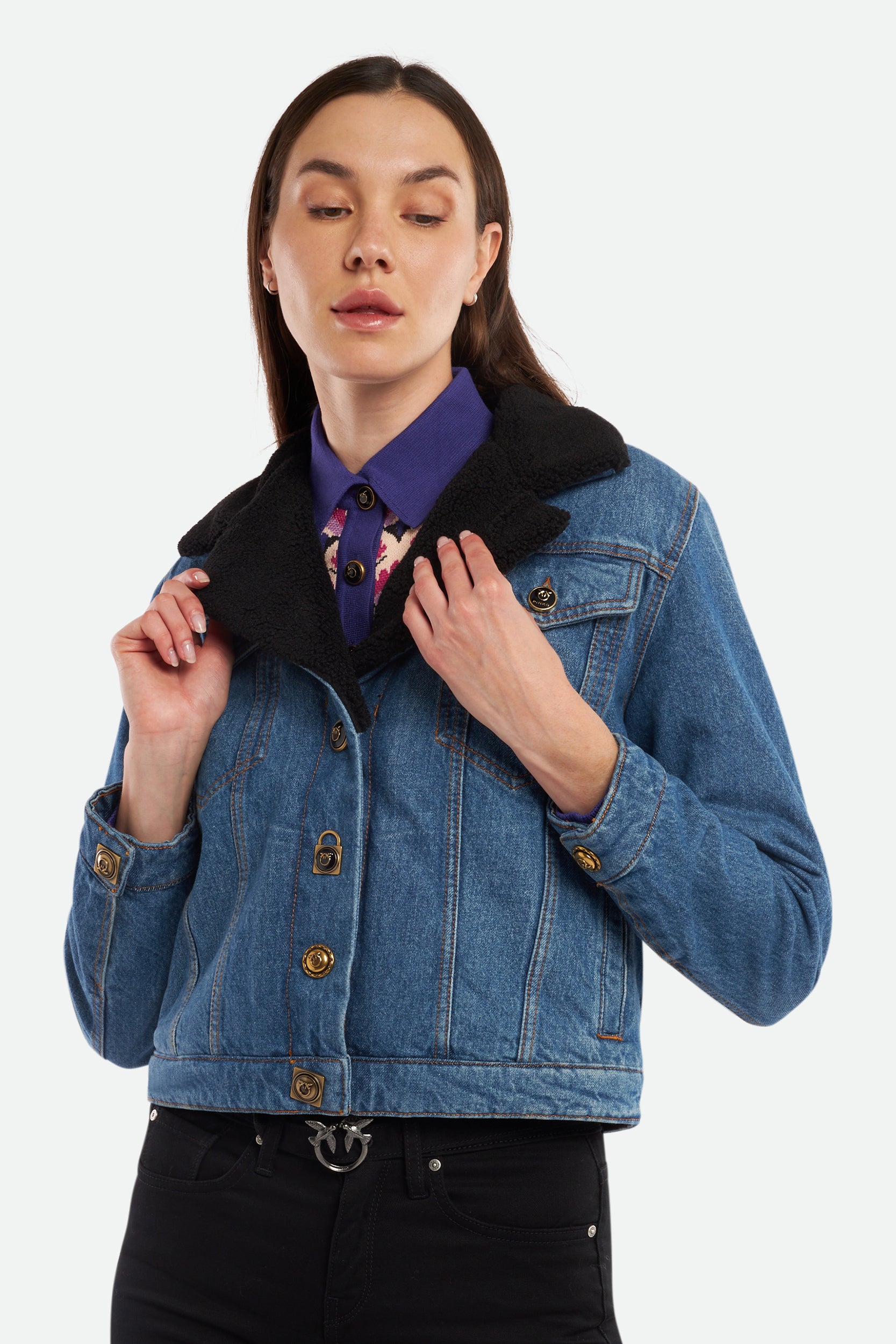 Pinko Blau Jeansjacke