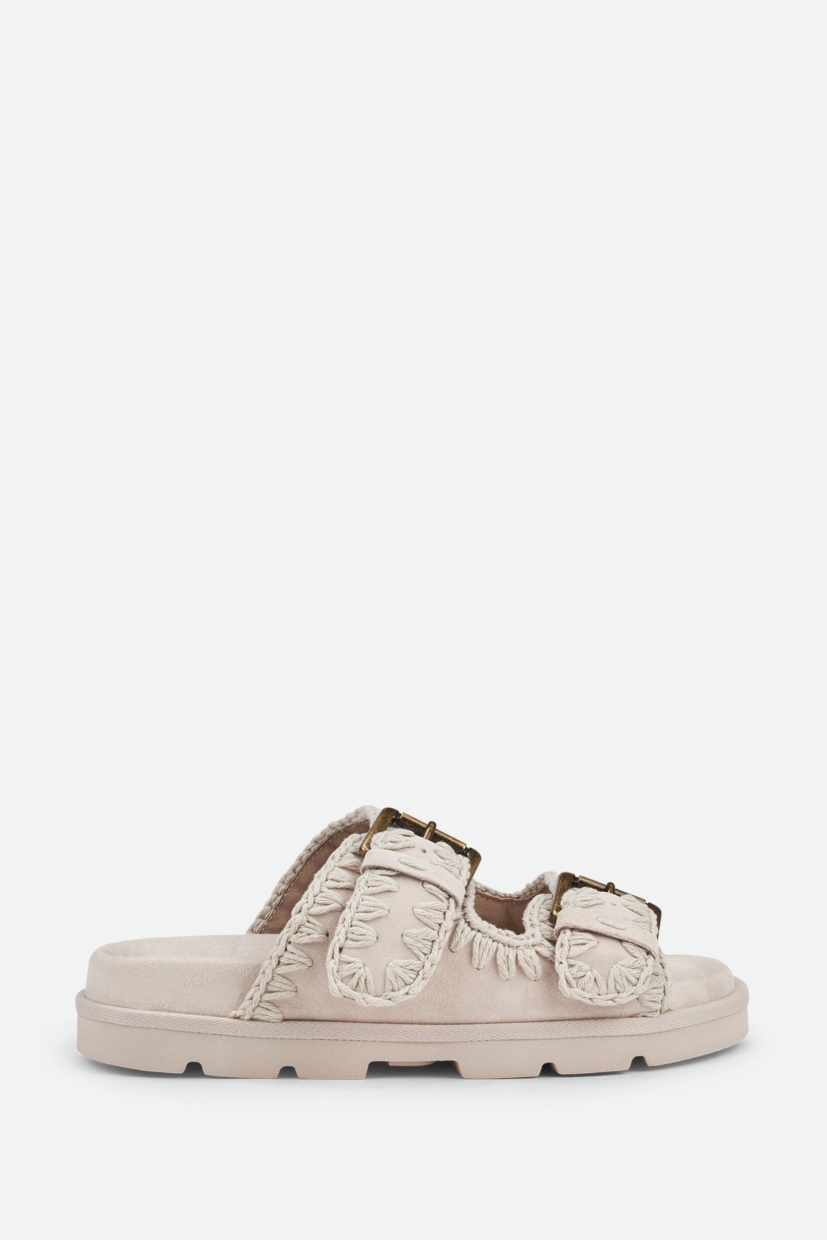 Weiße Ledersandalen Mou