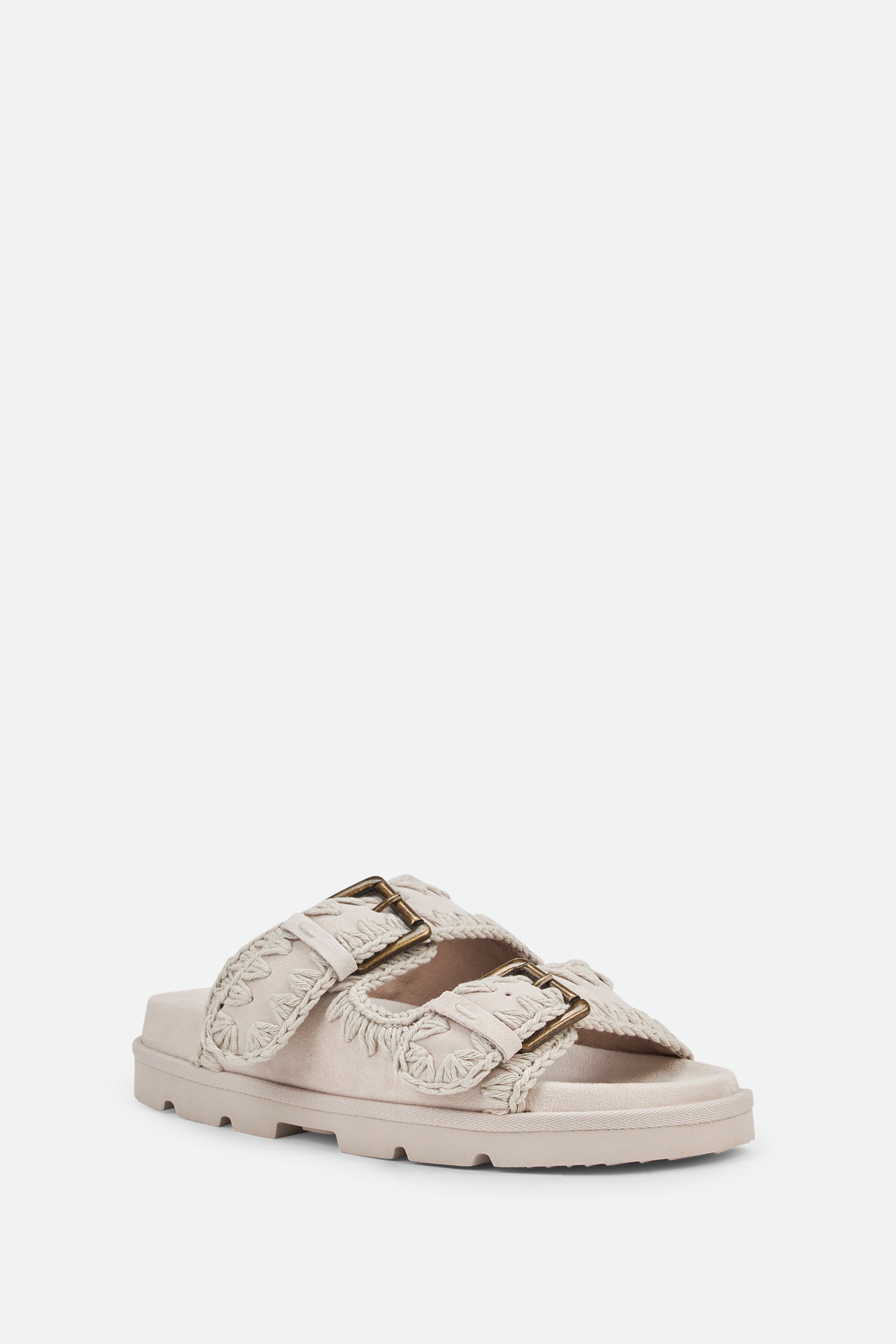 Weiße Ledersandalen Mou