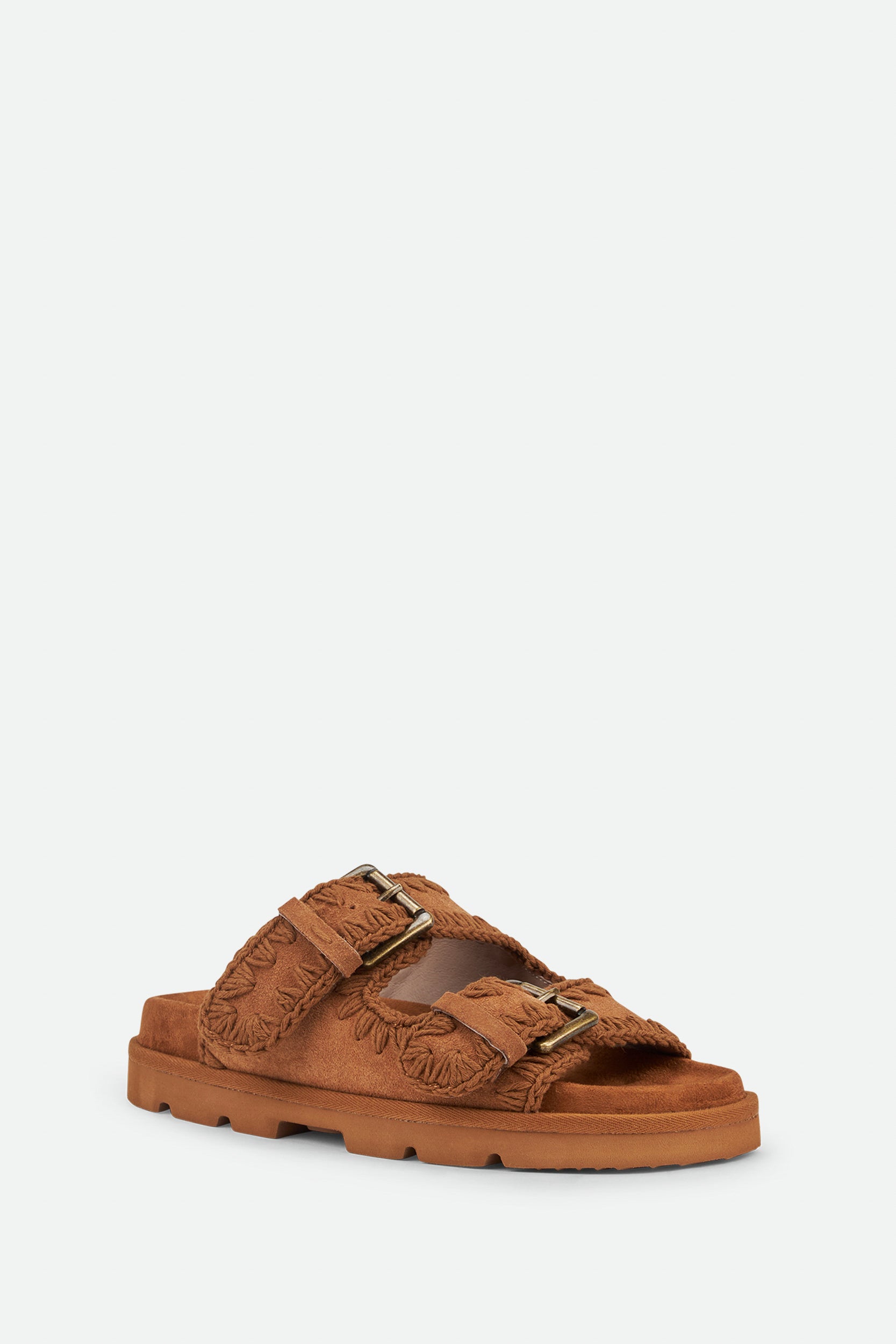 Mou Braun Wildledersandalen