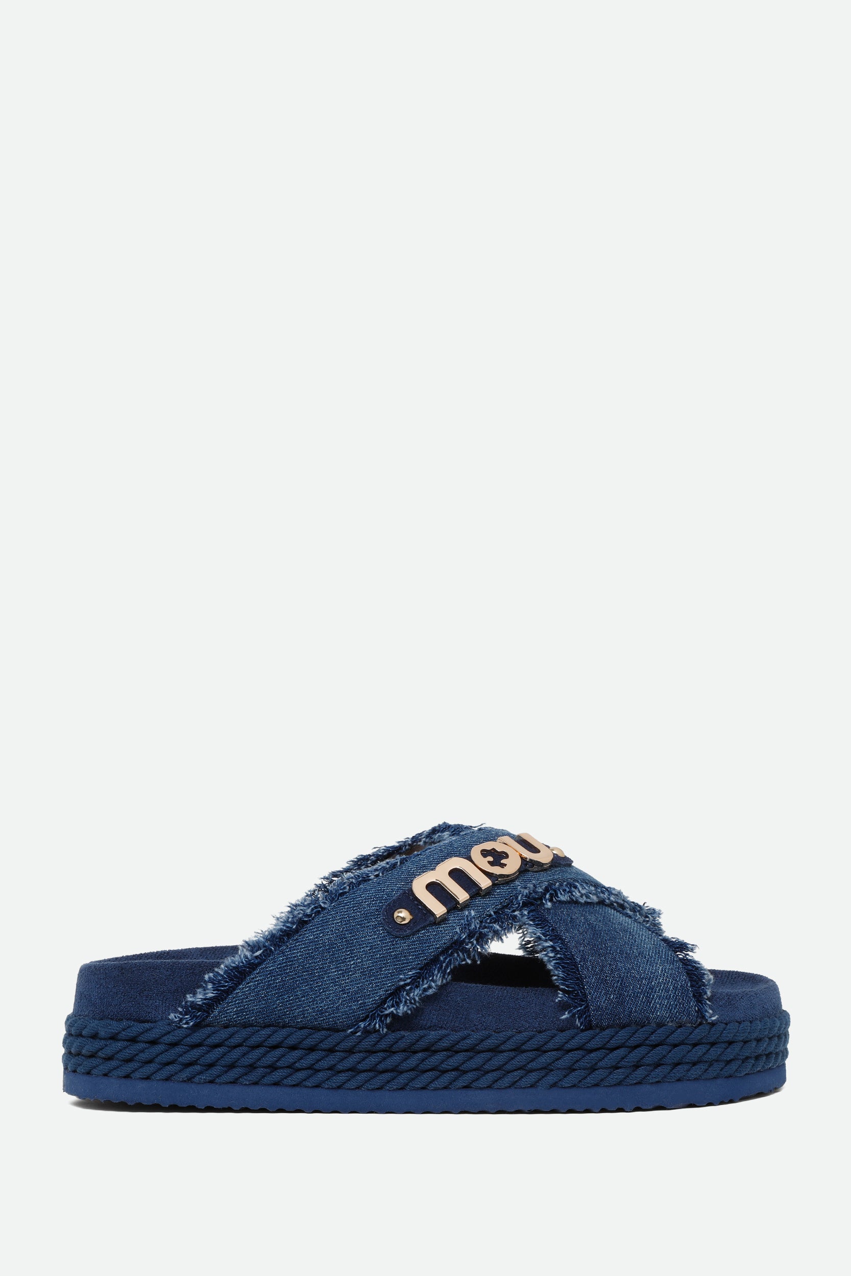 Mou Denim Sandalen Blau