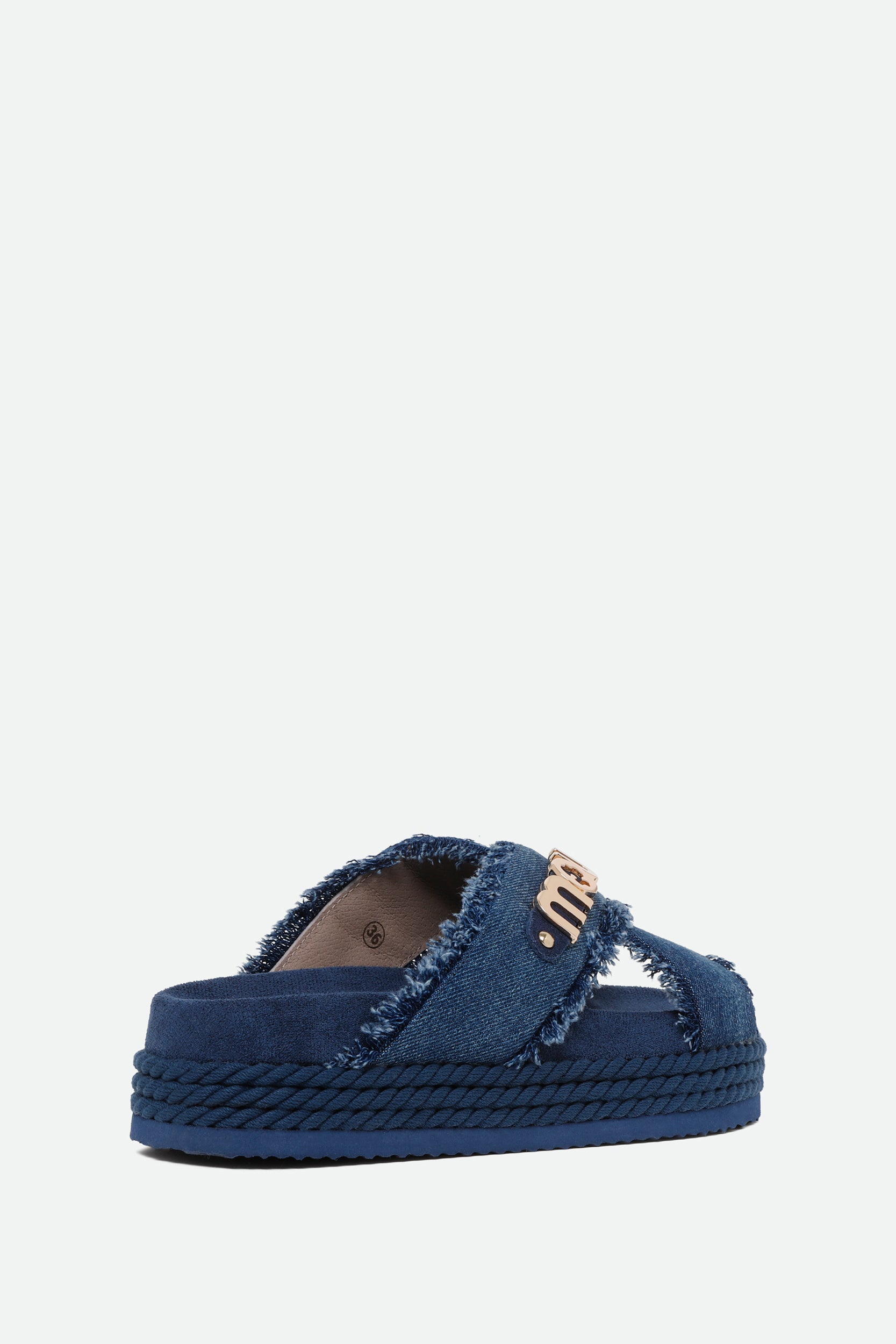 Mou Denim Sandalen Blau