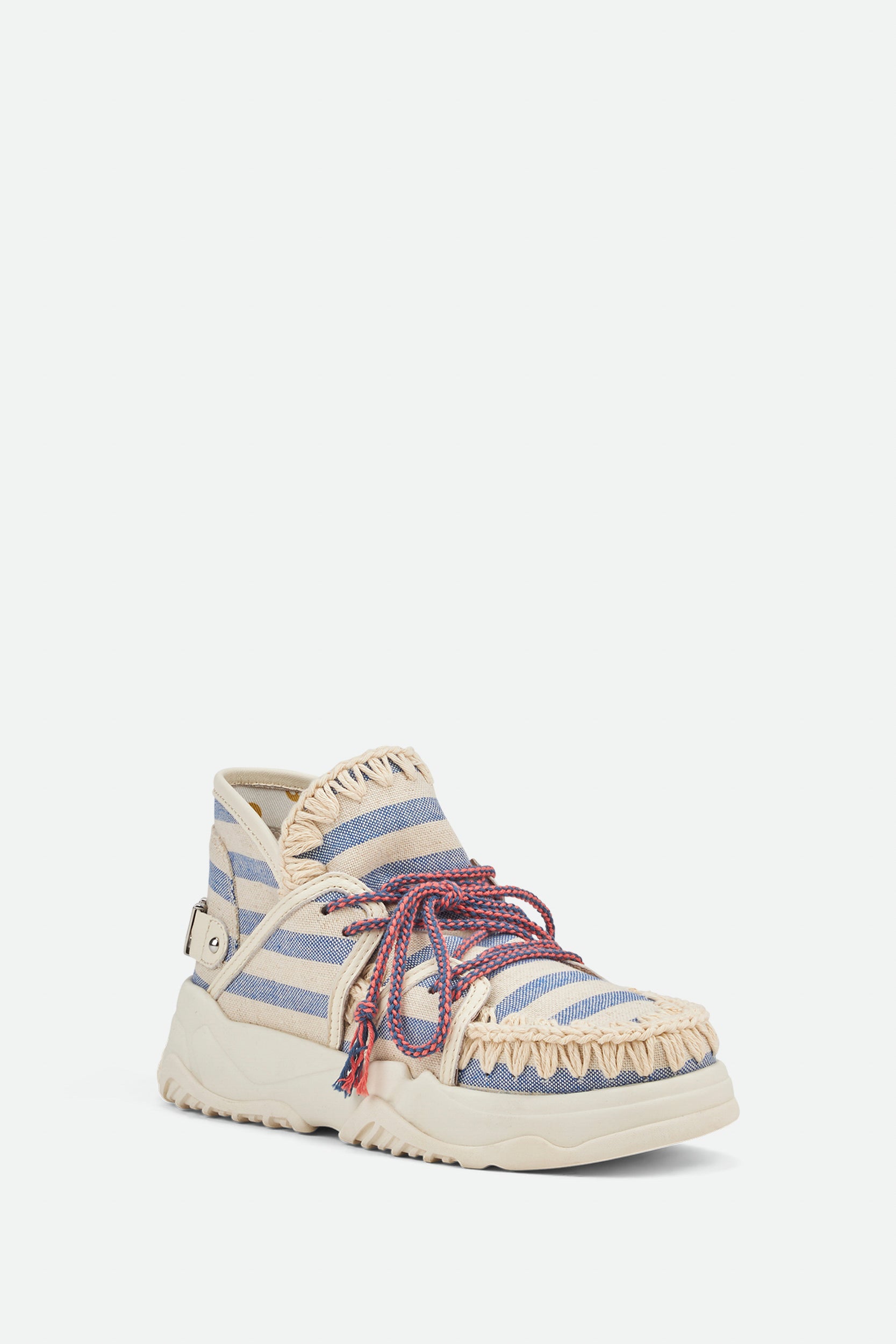 Mou Eskimo Sneaker aus gestreiftem Stoff zum Schnüren