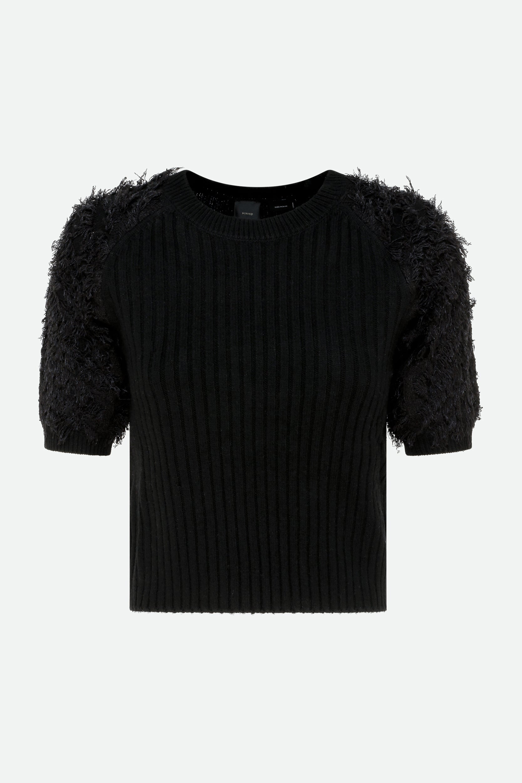 Pinko – Schwarzer, haariger Pullover