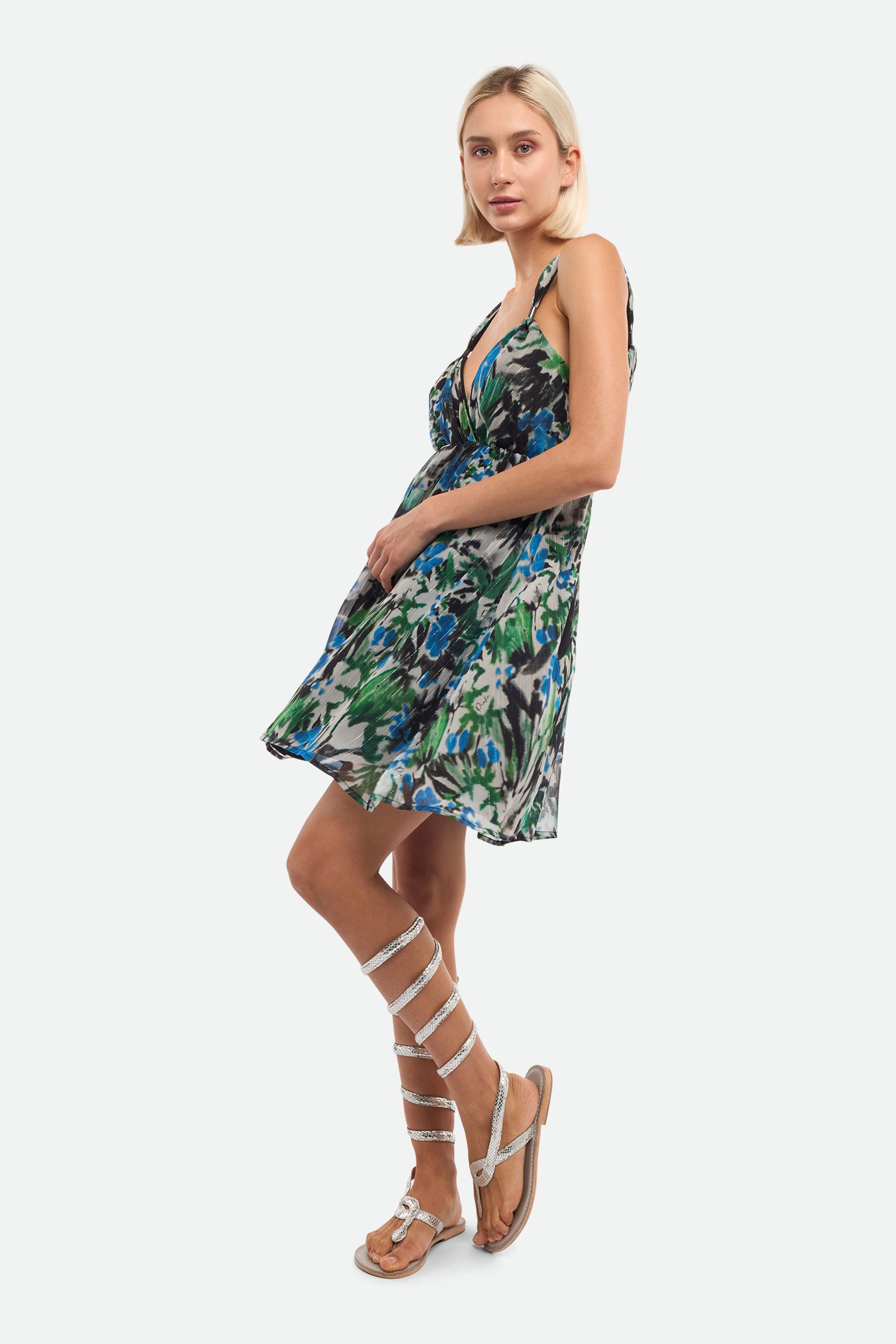 Pinko Mehrfarbig gemustertes Kleid