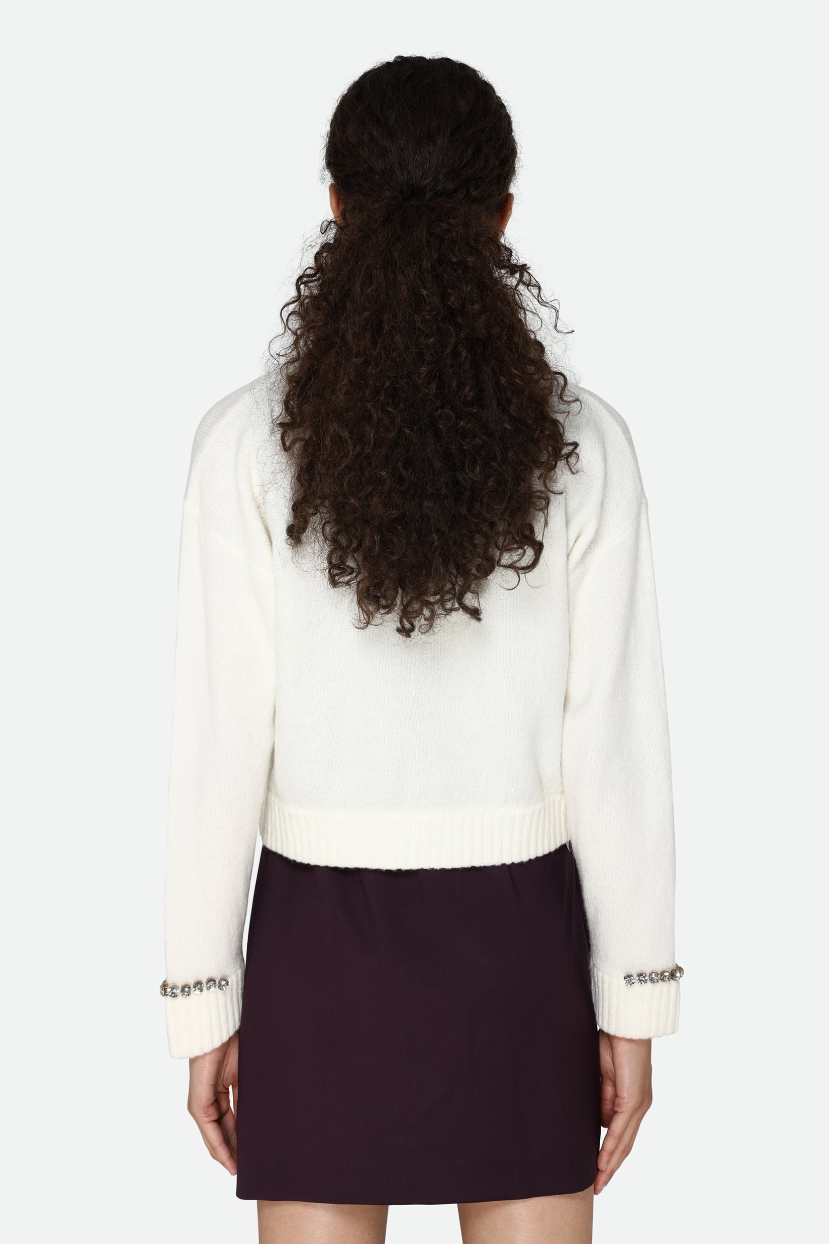 Pinko Weiße Strickjacke