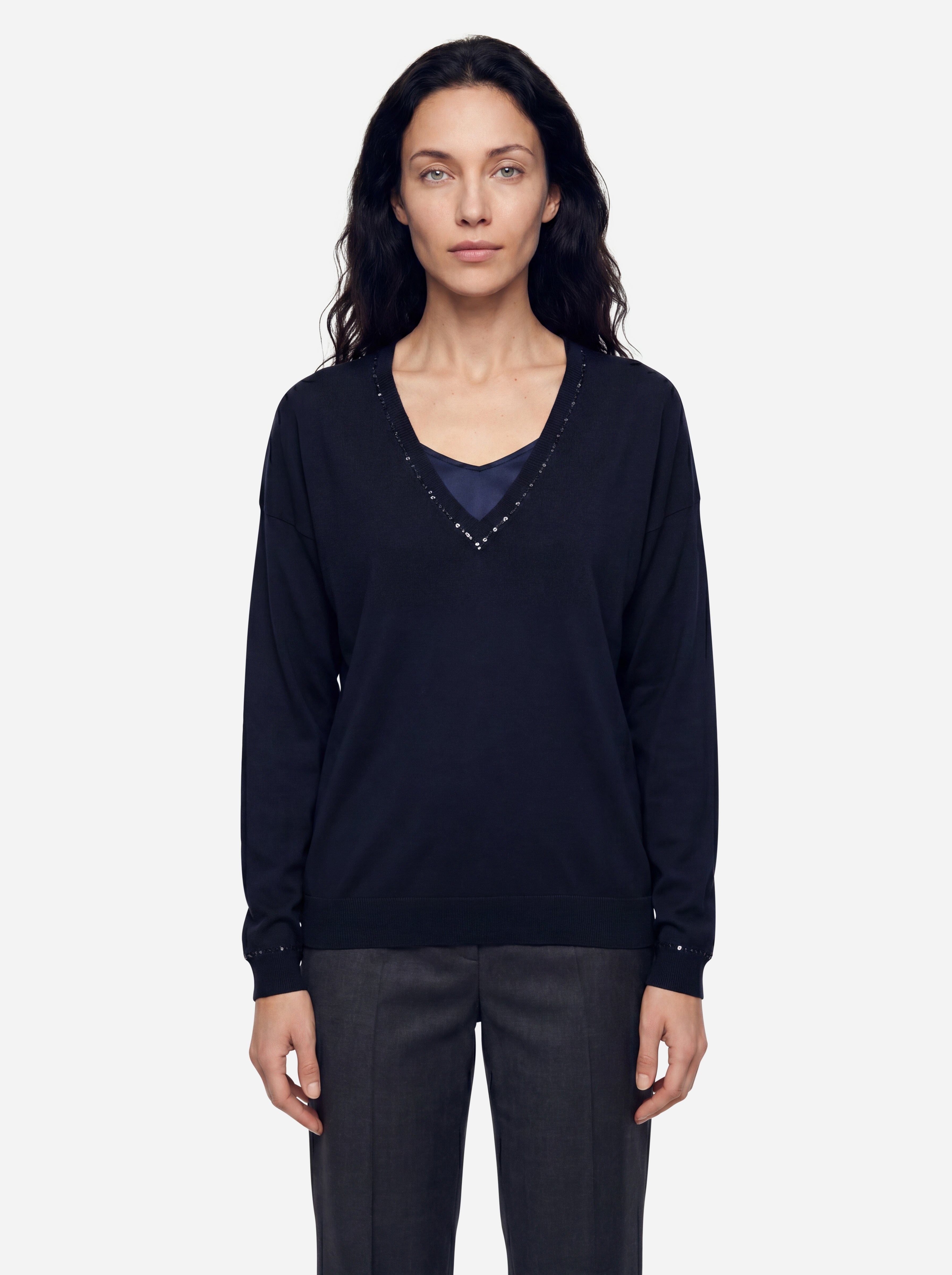 Fabiana Filippi Maglia in Cotone Blu