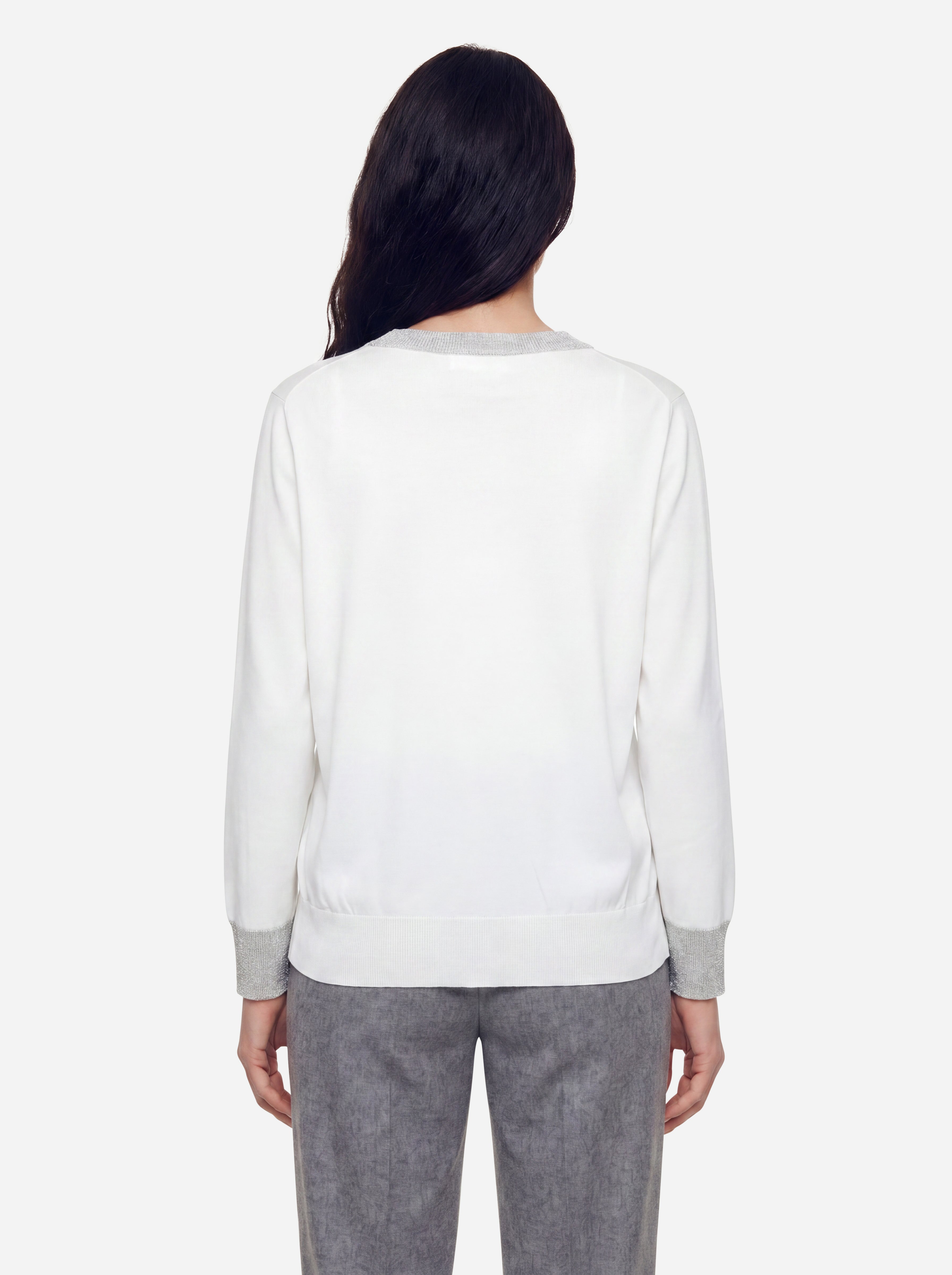 Fabiana Filippi Maglia Bianca in Cotone