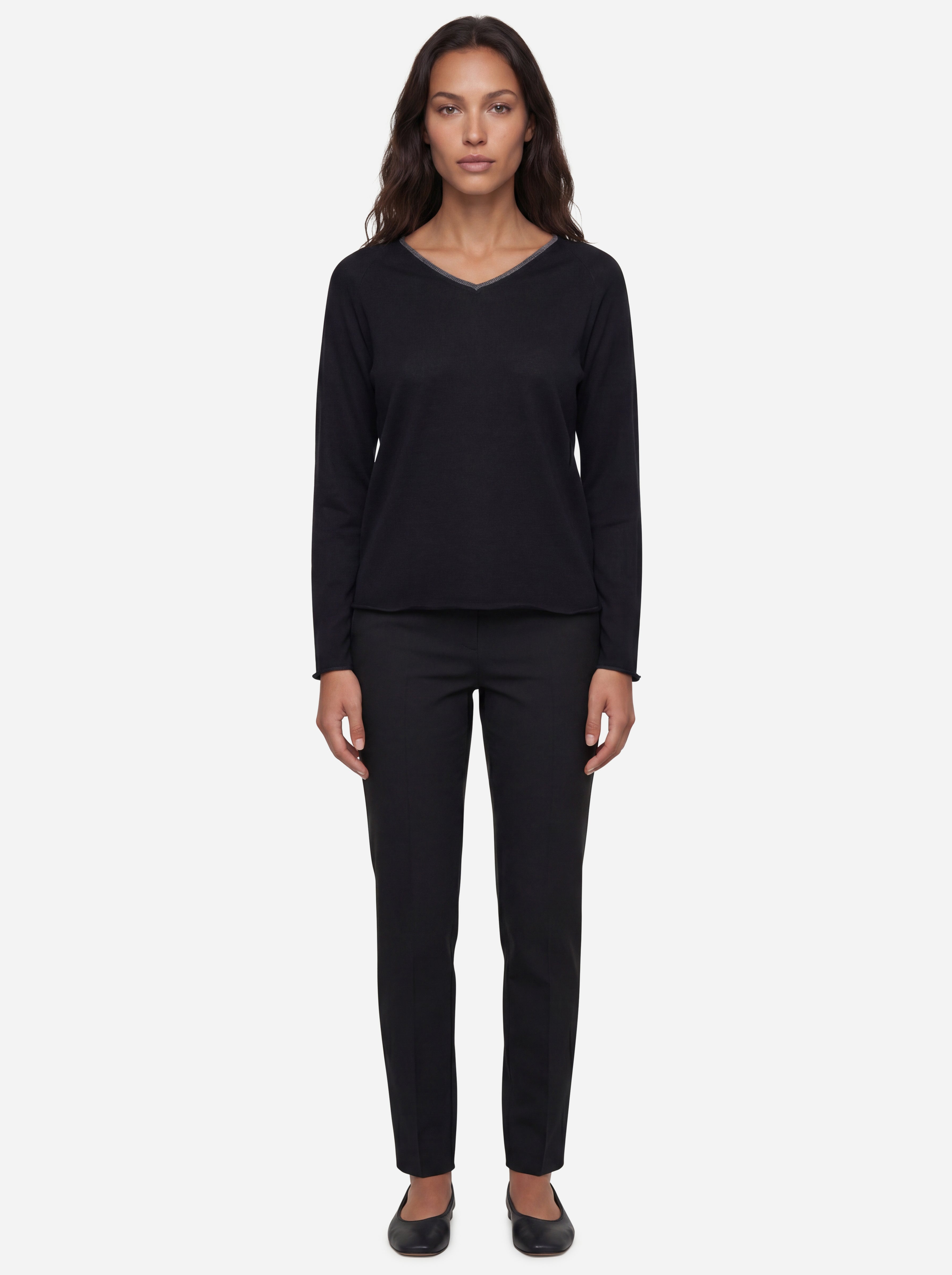 Fabiana Filippi Maglia Nera Scollo a V