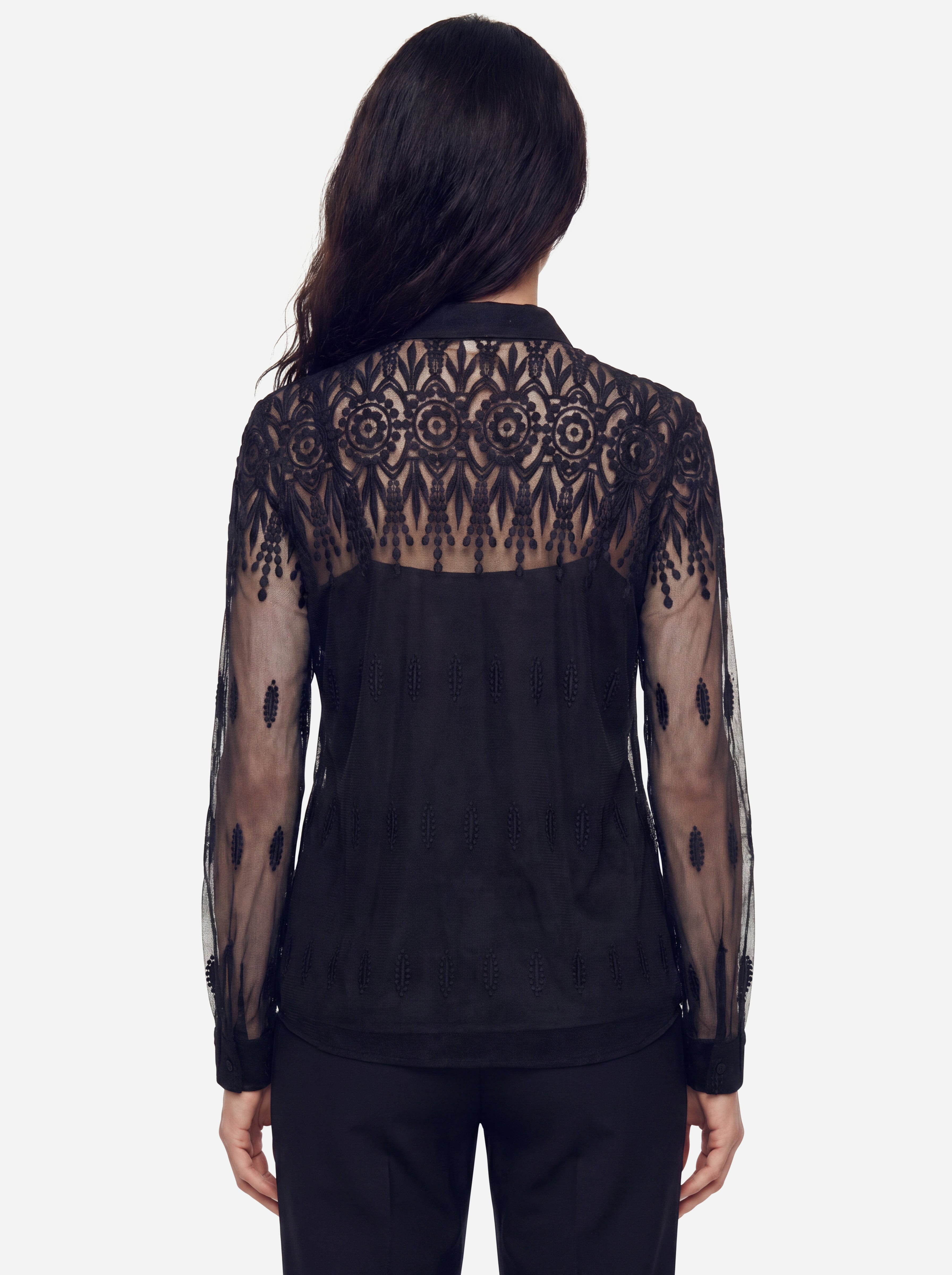 Fabiana Filippi Camicia Nera in Pizzo