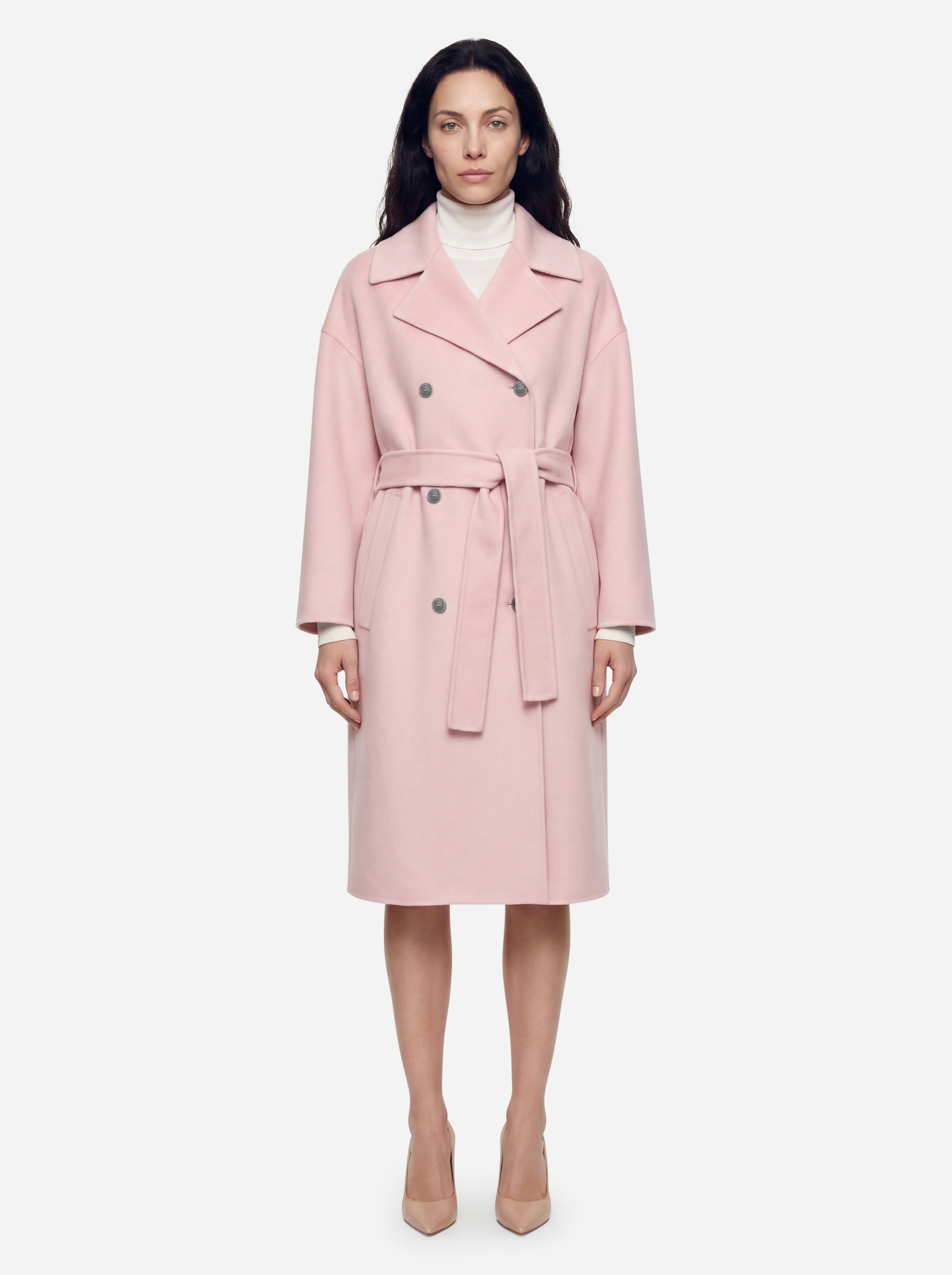 Fabiana Filippi Cappotto Rosa in Panno