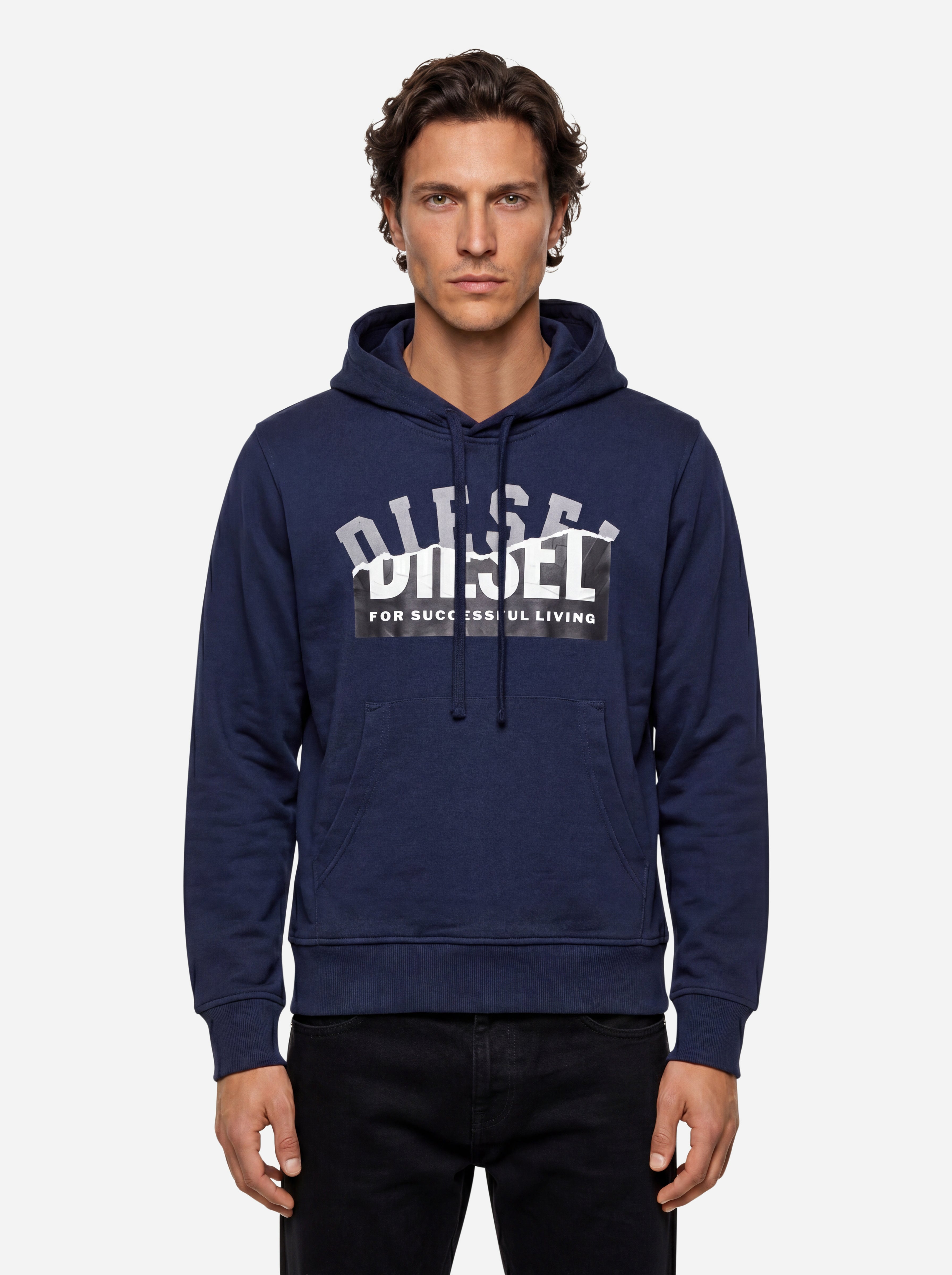 Diesel Felpa Con Cappuccio con Logo