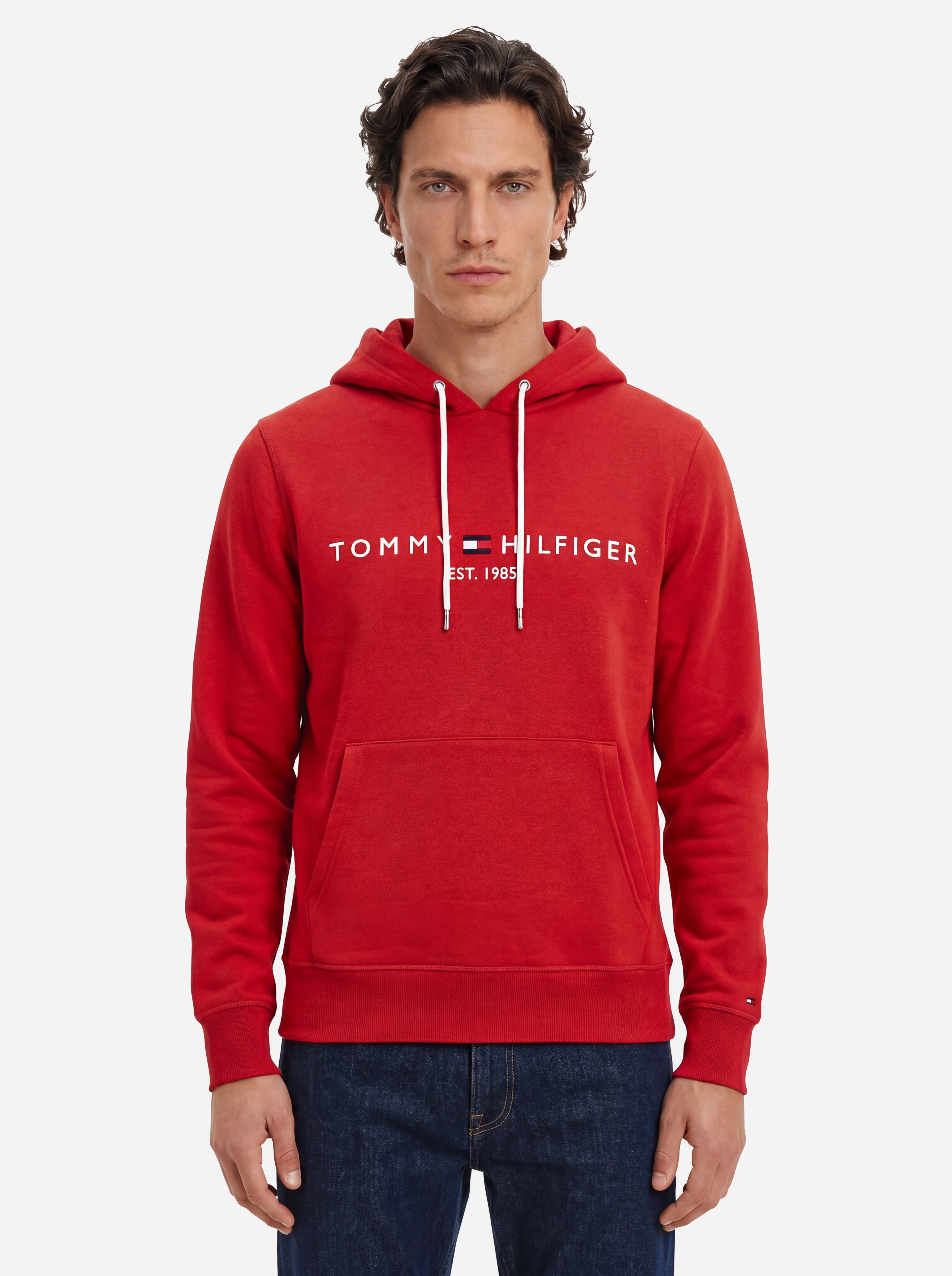 Tommy Hilfiger Felpa con Cappuccio con Logo