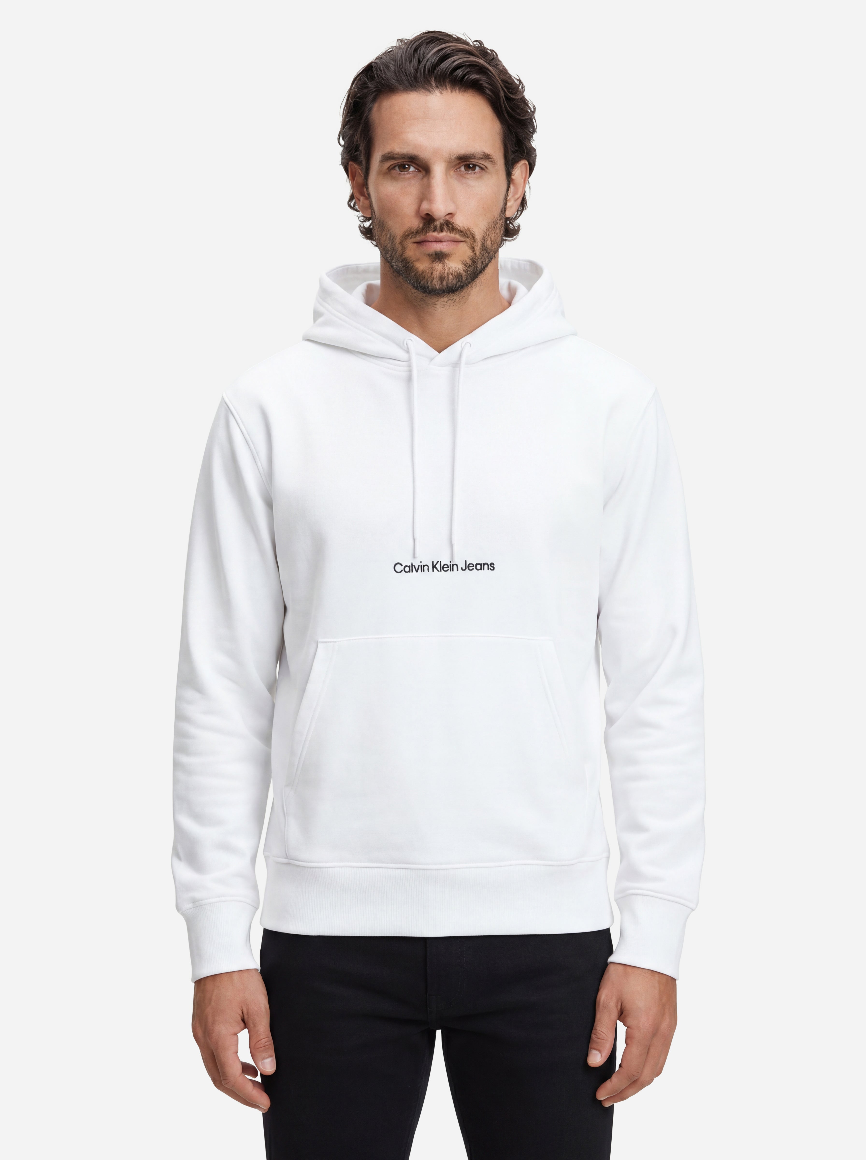 Calvin Klein Jeans Felpa con Cappuccio con Logo