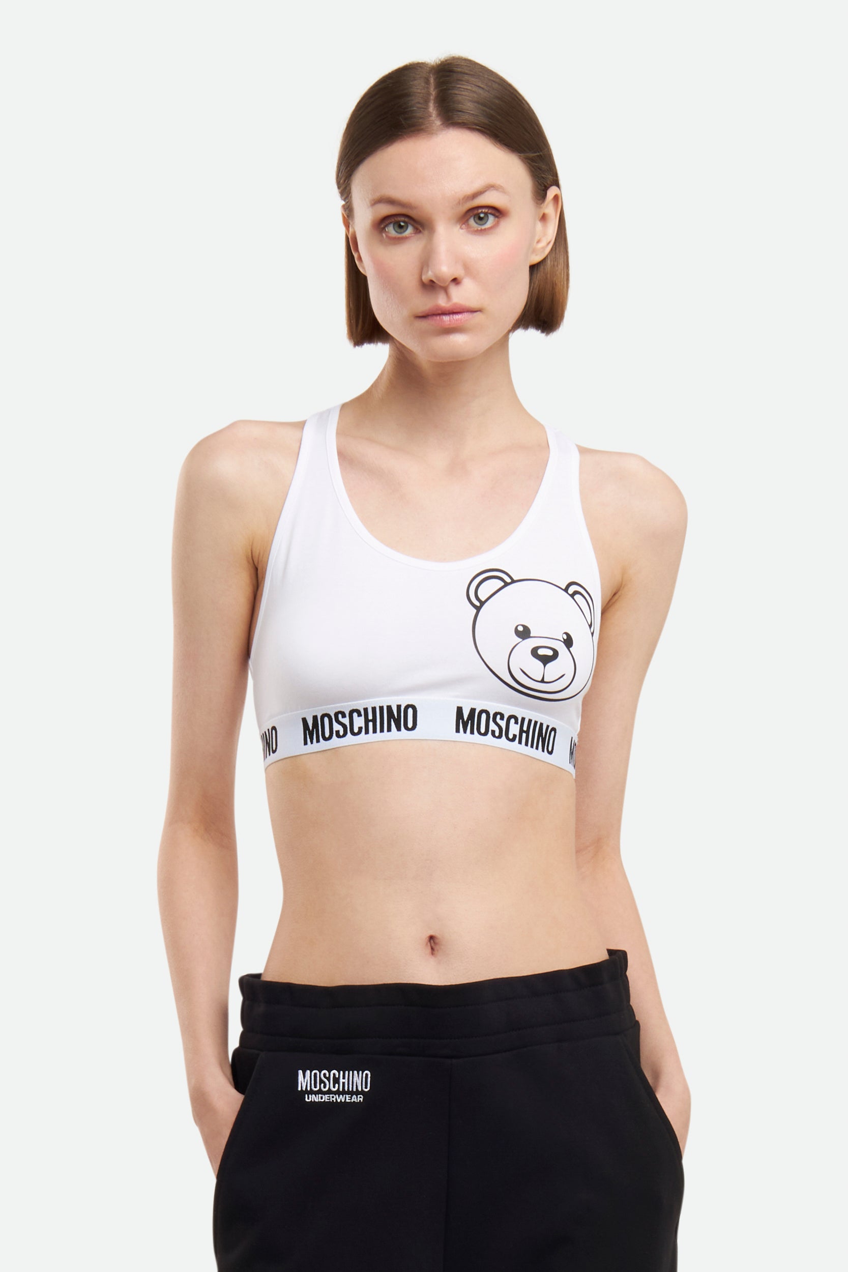 Weiße Oberteil Moschino