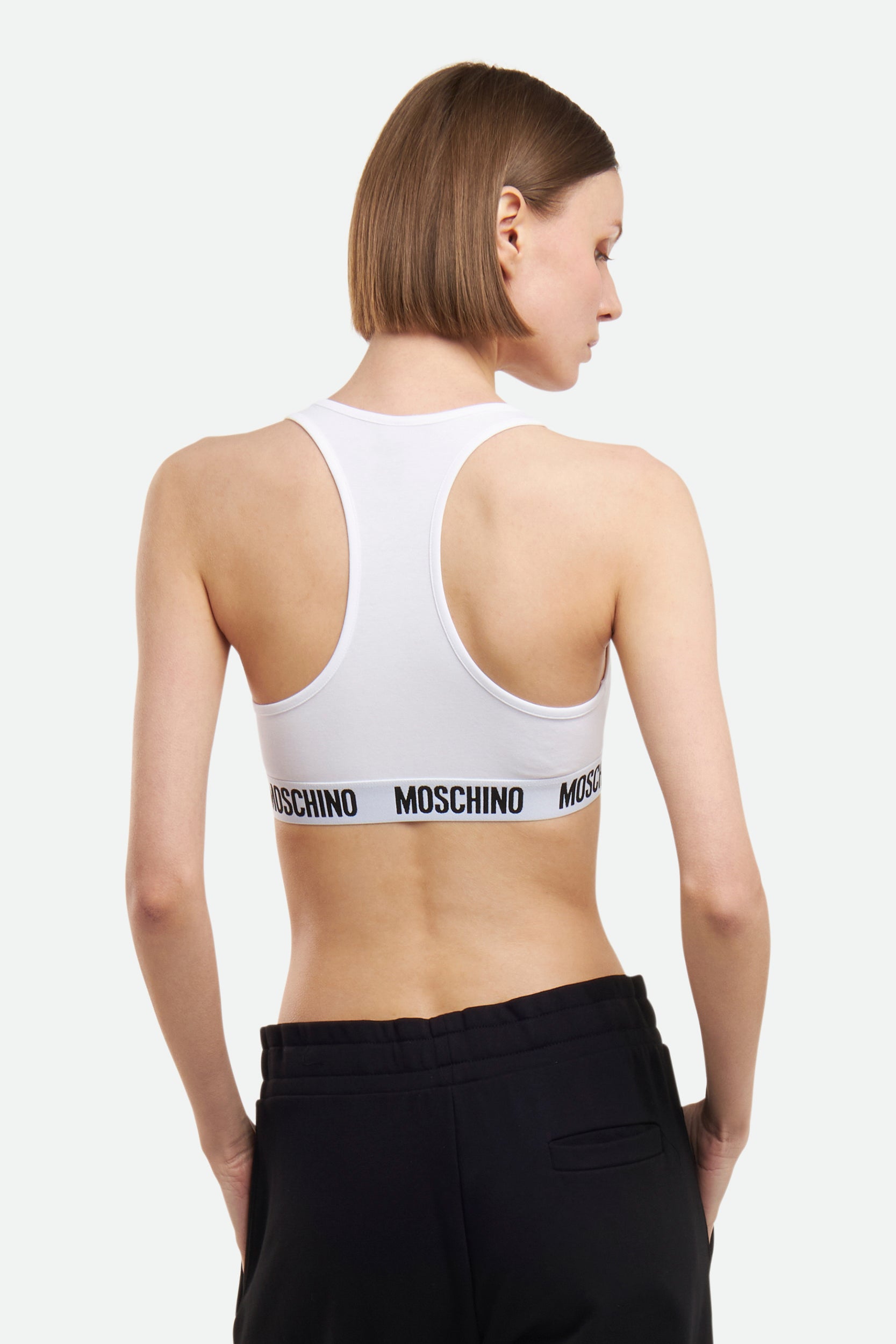 Weiße Oberteil Moschino