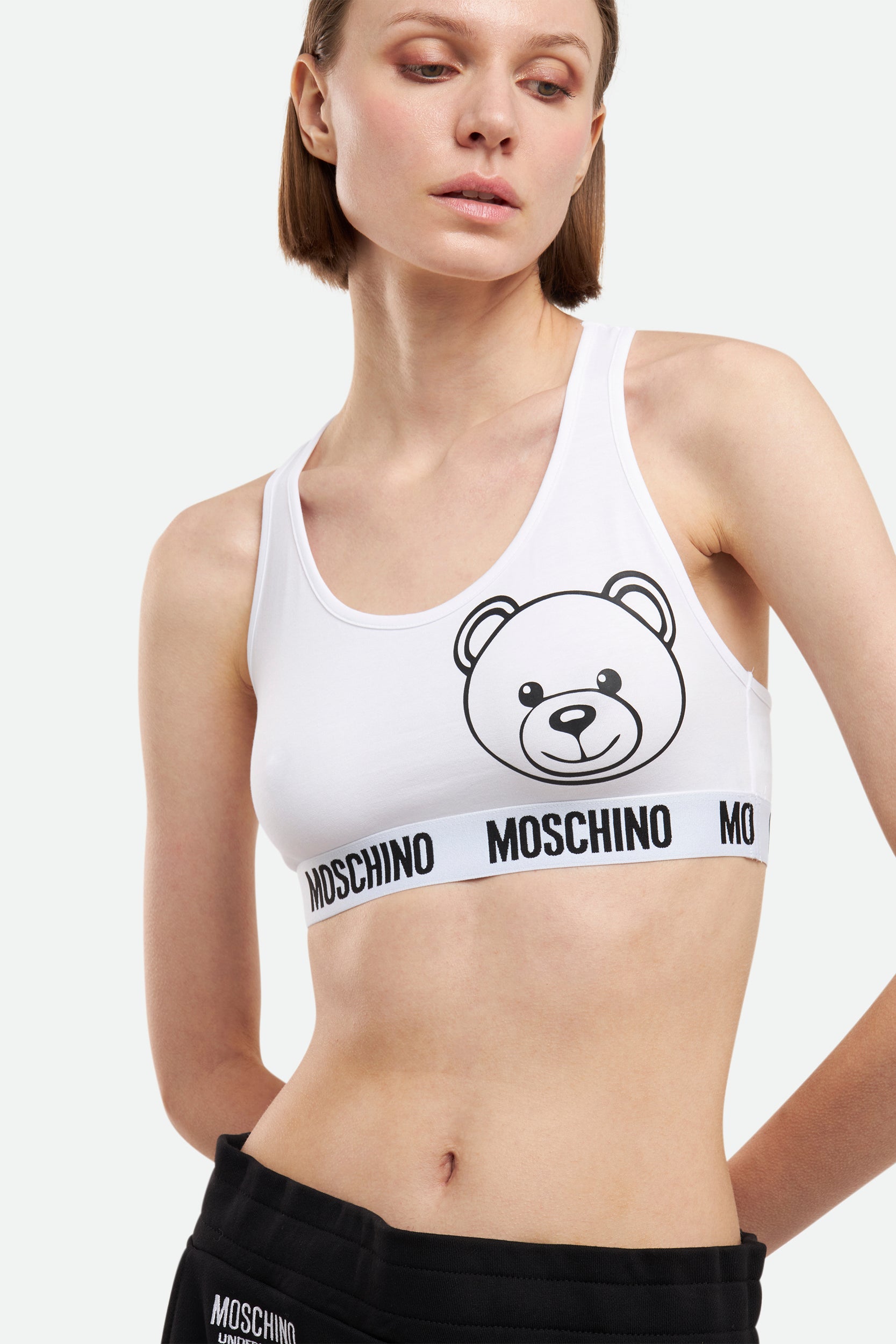 Weiße Oberteil Moschino