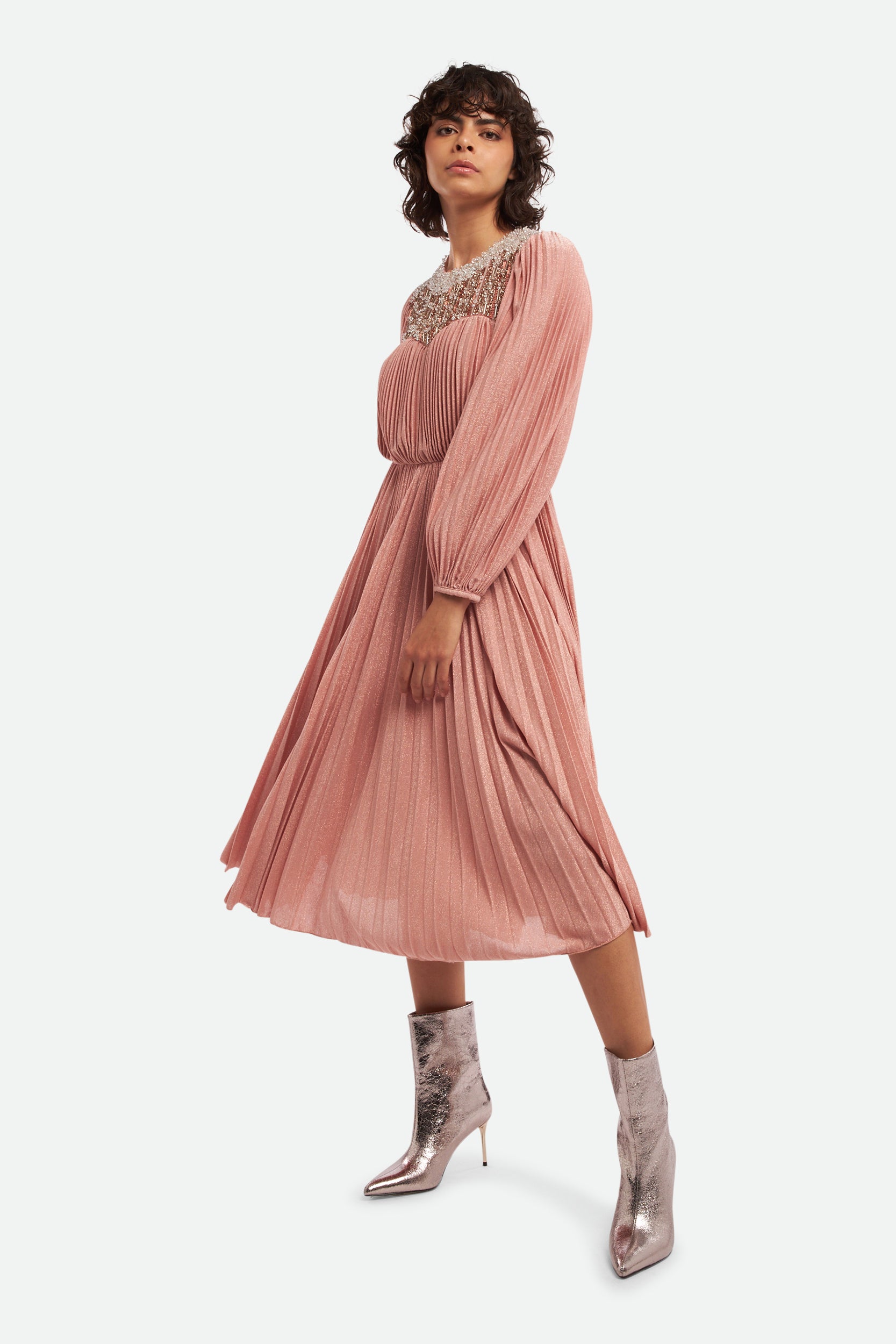 Elisabetta Franchi Empire-Kleid Roségold