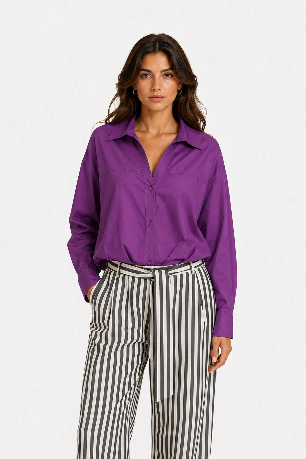 Twinset Cropped Bluse Lila