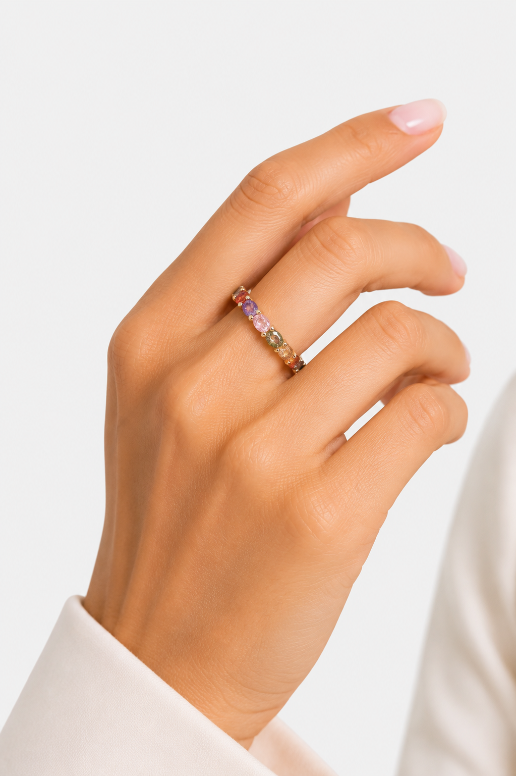 Melusina Bijoux Ring mit bunten Zirkonia in Gold