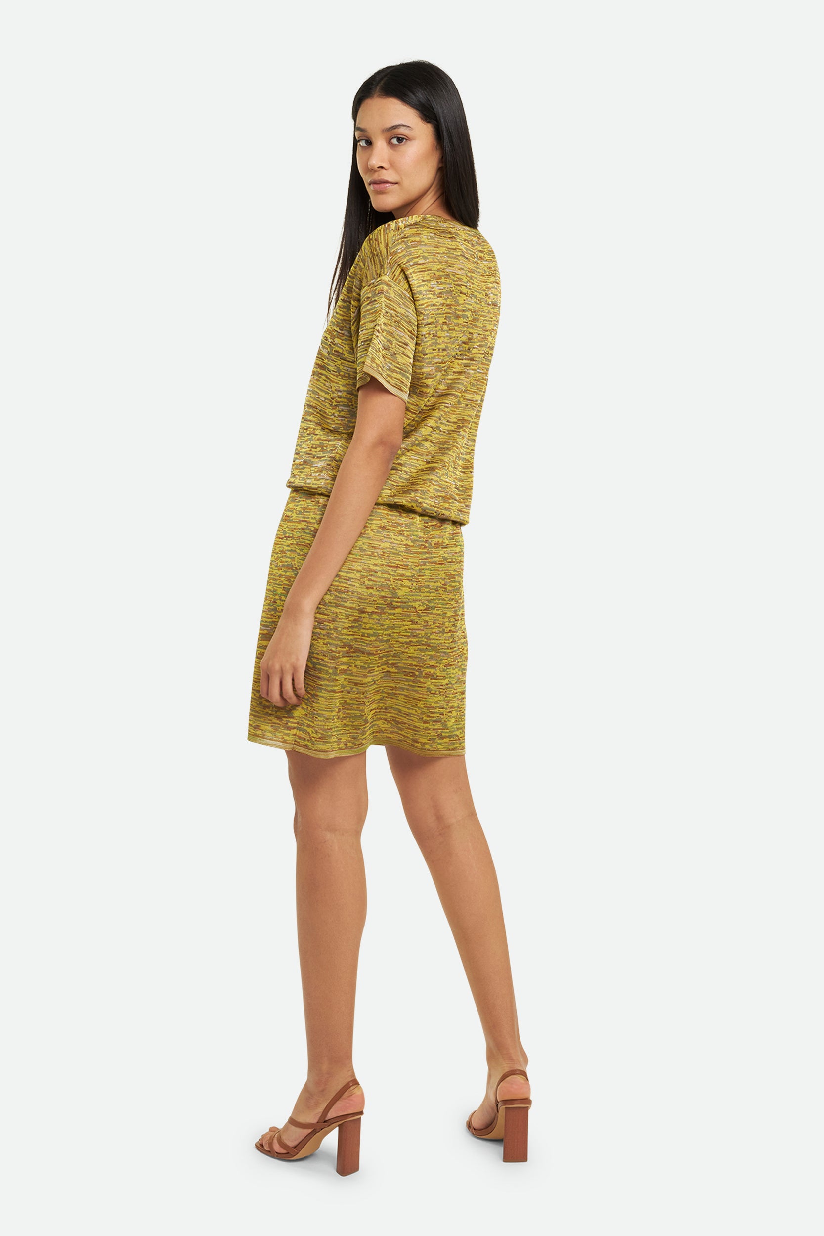 M Missoni Gelbe Midikleid